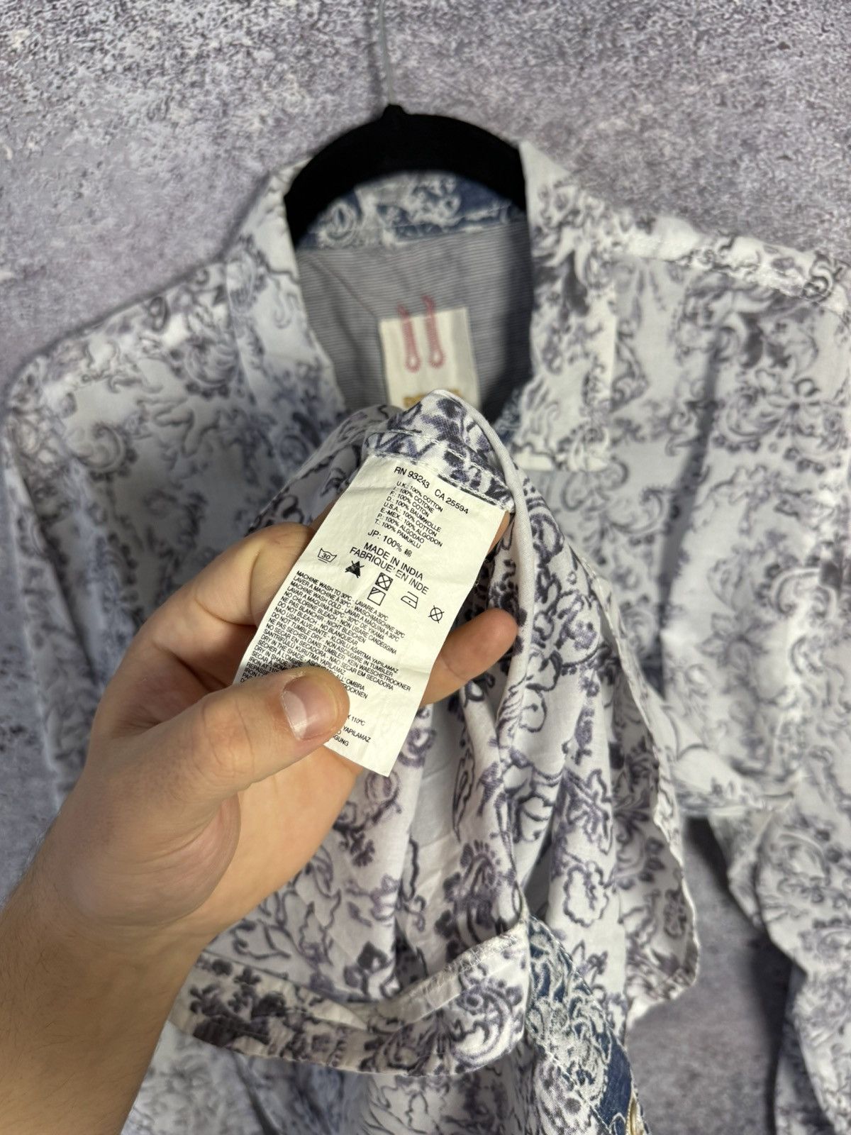 Diesel × Diesel Black Gold × Vintage Vintage Diesel Rare Abstract Light Weight Mens Button Shirt Size US L / EU 52-54 / 3 - 13 Thumbnail