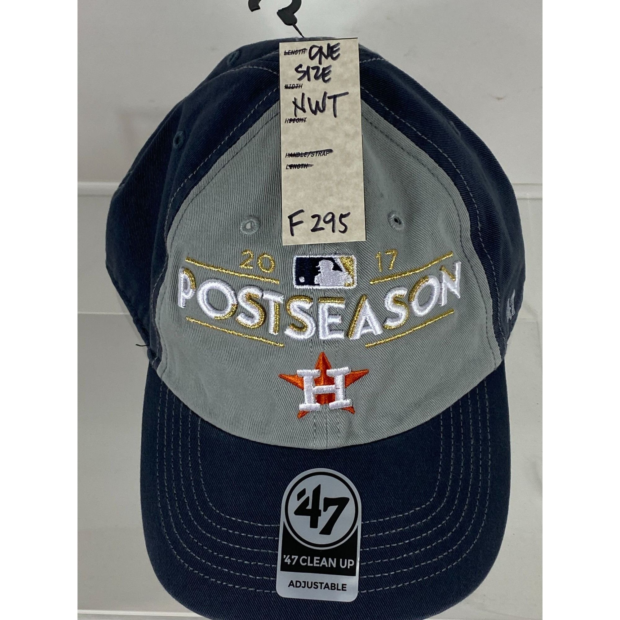47 Brand '47 Clean Up MLB Post Season 2017 Houston Astros Adjustable Size ONE SIZE - 8 Thumbnail