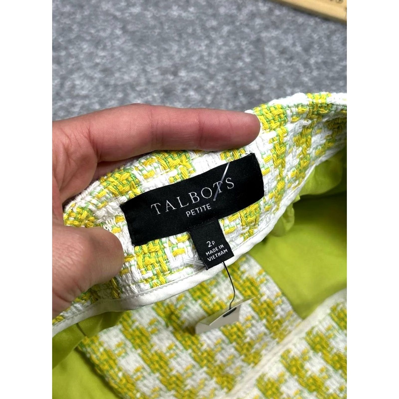 Talbots Talbots Skirt Womens 2P Mini Petite Multicolor Tweed Gingham Cotton Button Front Size 26" / US 2 / IT 38 - 7 Thumbnail