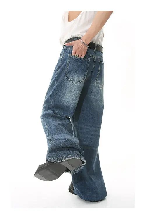 Other Vintage distressed mid-rise wide-leg jeans Size US 32 / EU 48 - 4 Thumbnail