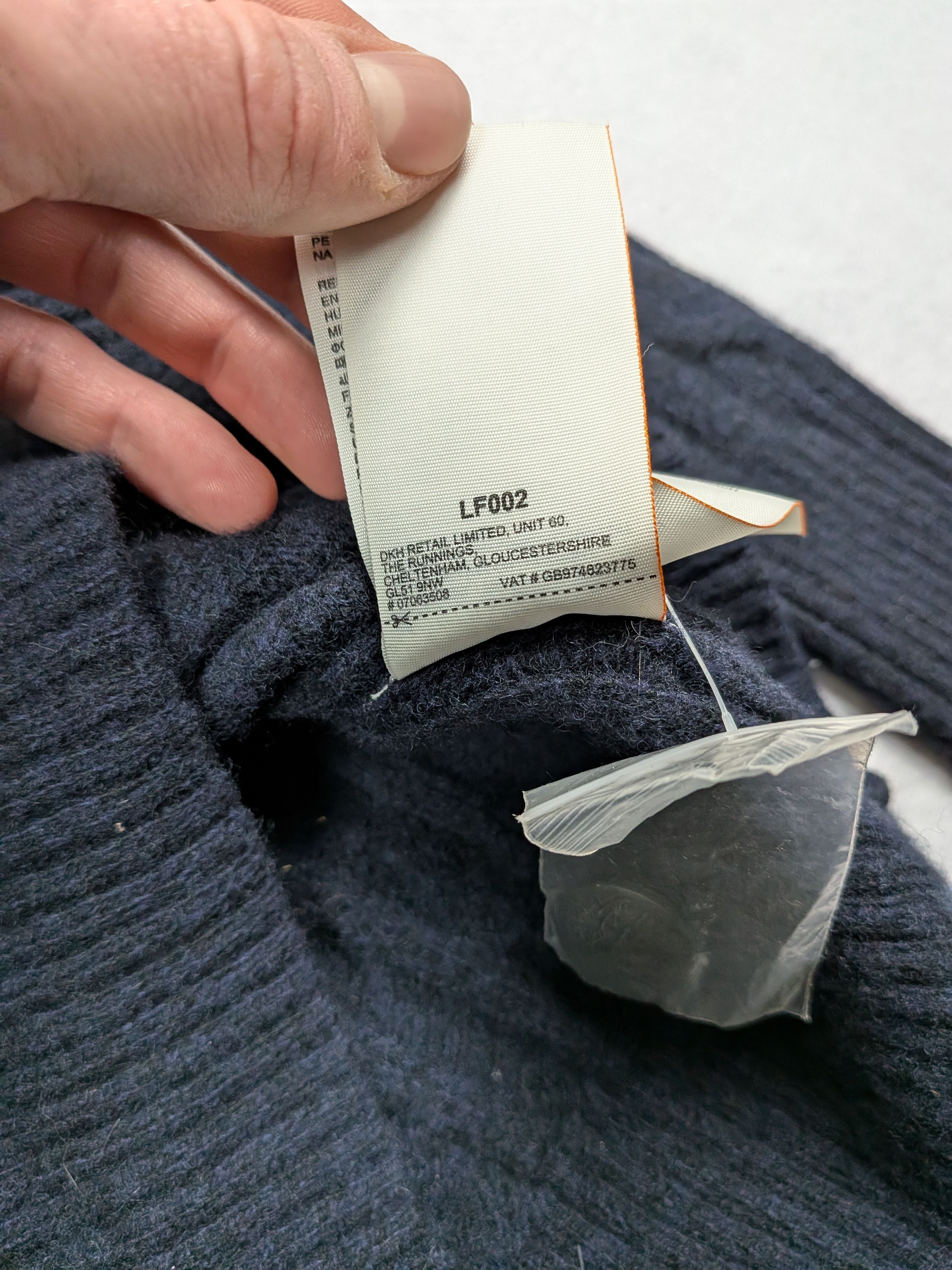 Superdry Superdry Navy Lambswool Chunky-Knit Sweater M L Waffle Knit Size US L / EU 52-54 / 3 - 13 Thumbnail