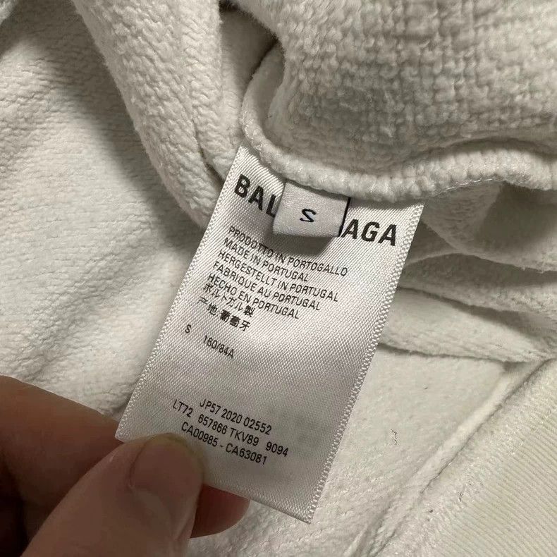 Balenciaga Balenciaga Castle Print White Hoodie 2502-Nextarrow Size US S / EU 44-46 / 1 - 6 Thumbnail
