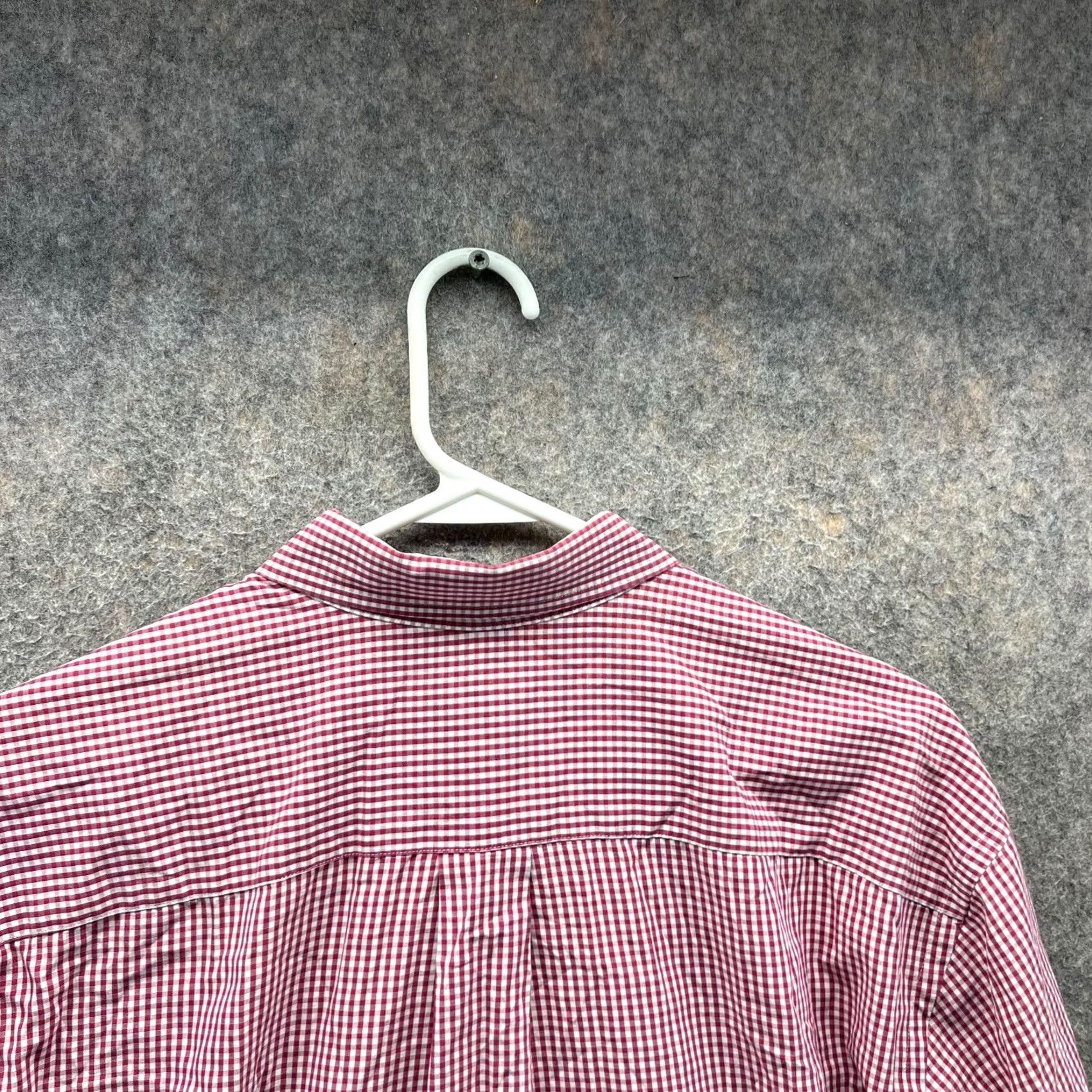 Vineyard Vines Vineyard Vines Shirt Mens Medium Red Button Up Whale Preppy Dress Gingham Check Vintage Size 40R - 6 Thumbnail