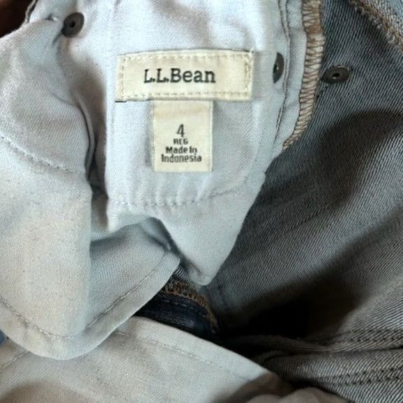 Vintage LL Bean Womens Jeans Blue Denim Straight Leg Medium Wash Stretch Pockets Size 4 Size 29" - 3 Thumbnail