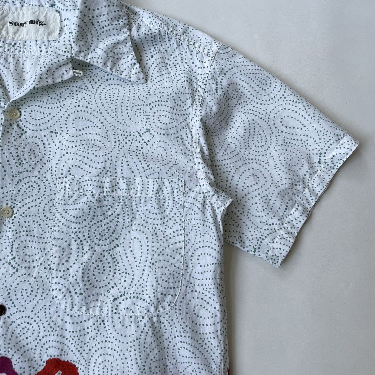 Story Mfg. Paisley + Cartoon Poppy Print Shirt Size US M / EU 48-50 / 2 - 7 Thumbnail