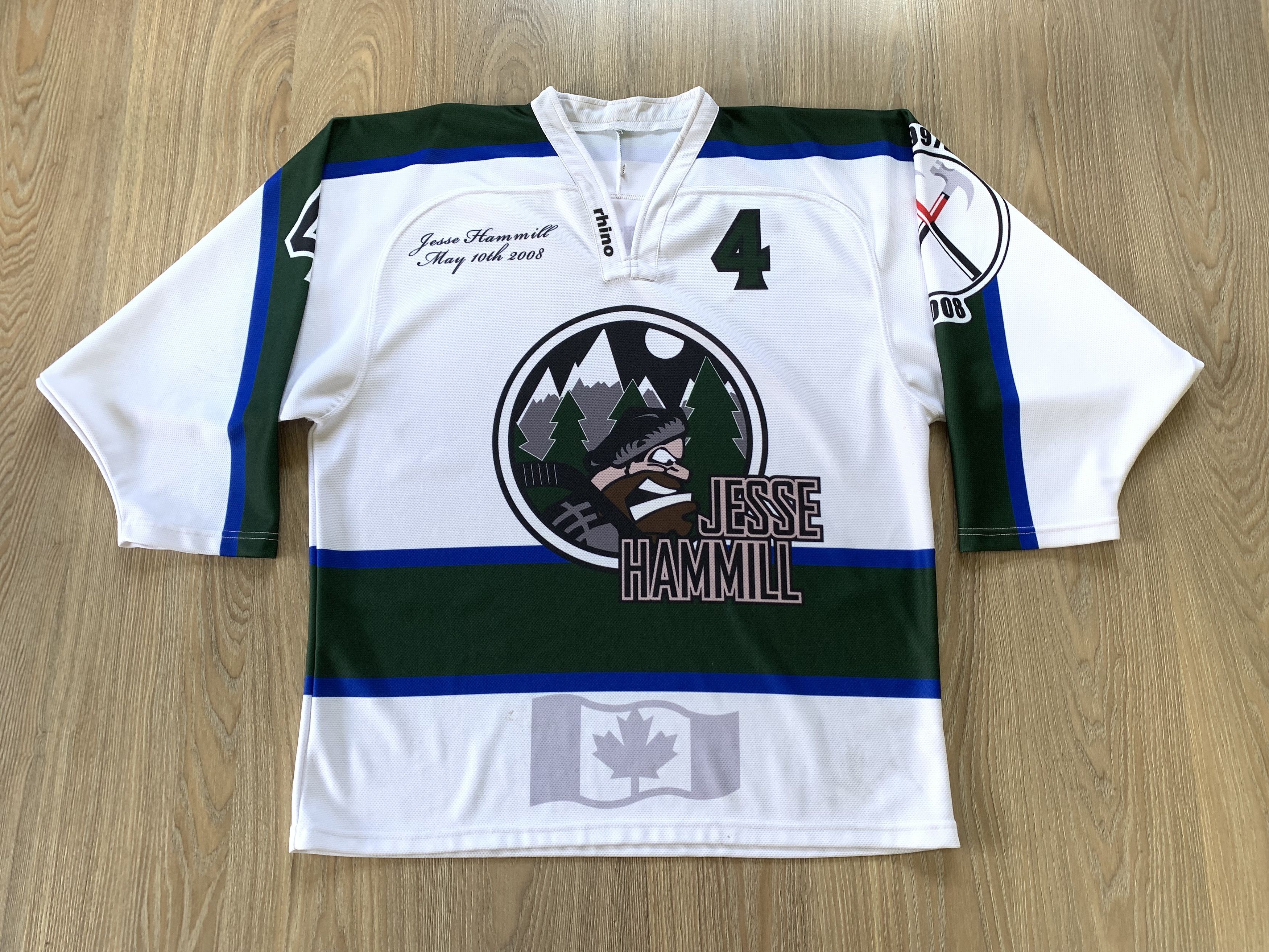 NHL × Vintage Vintage Rhino Sports Jesse Hammill #4 Hockey Jersey Size US XXL / EU 58 / 5 - 2 Thumbnail