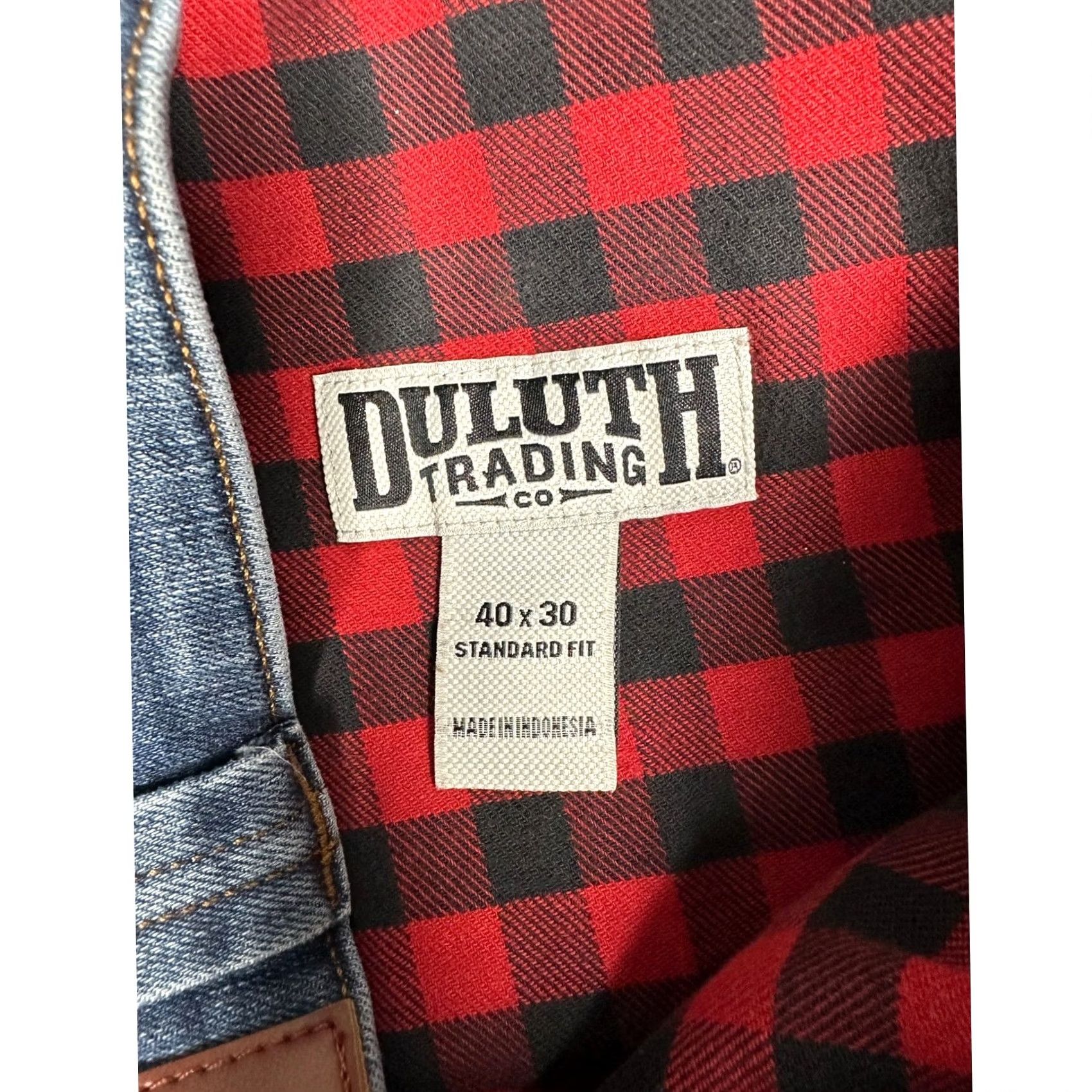 Duluth Trading Company Duluth Flannel Lined Jeans Mens 40x30 Ballroom DoubleFlex Blue Wash Pockets EUC Size US 40 / EU 56 - 4 Thumbnail