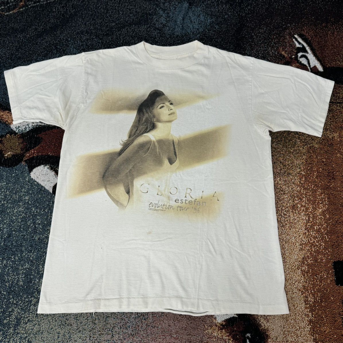 Band Tees × Rap Tees × Vintage VINTAGE GLORIA ESTEFAN TEE WHITE Size US L / EU 52-54 / 3 - 1 Thumbnail