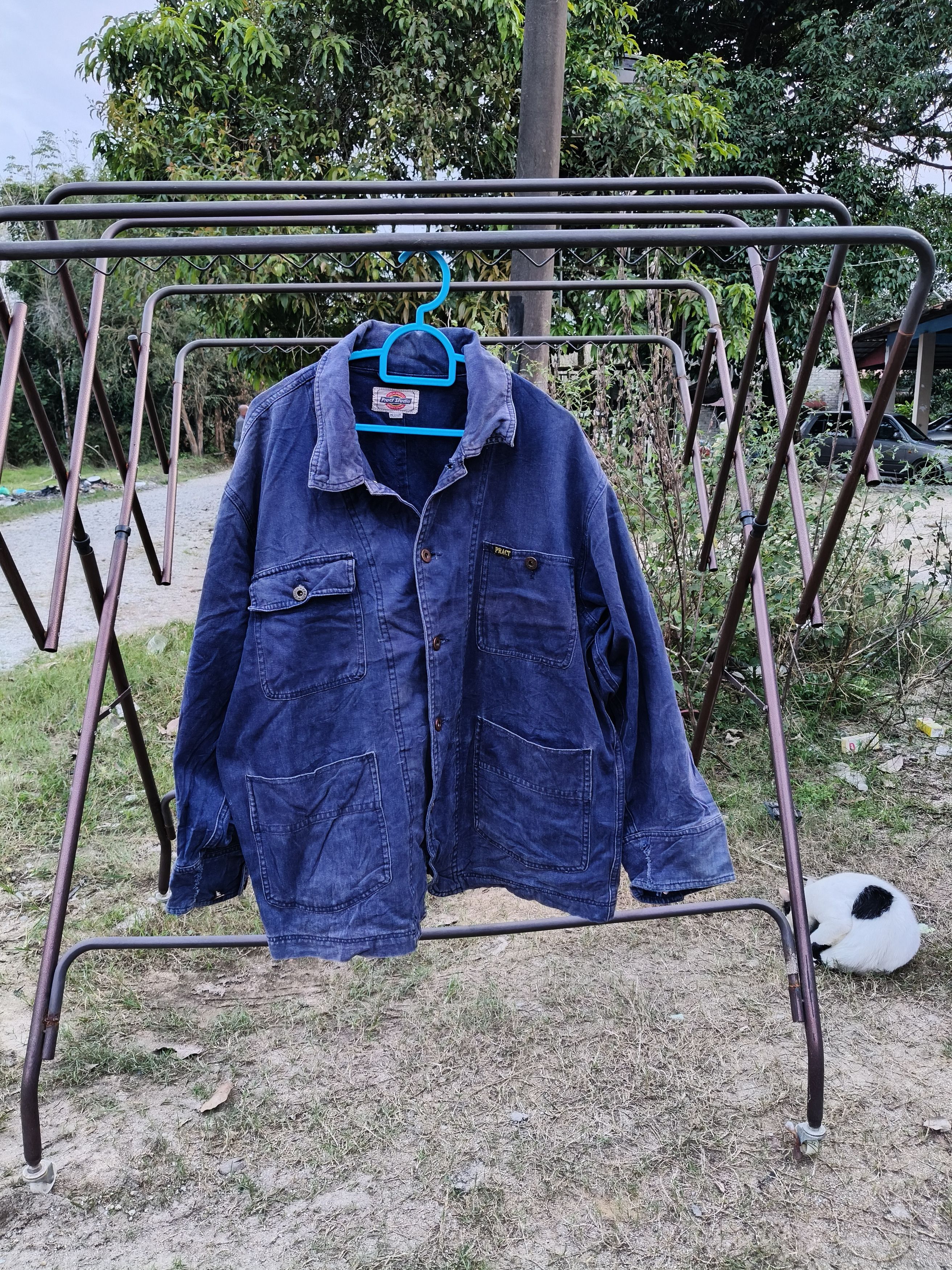 Vintage Pract Studio Denim Jacket Button Up Size US M / EU 48-50 / 2 - 1 Thumbnail