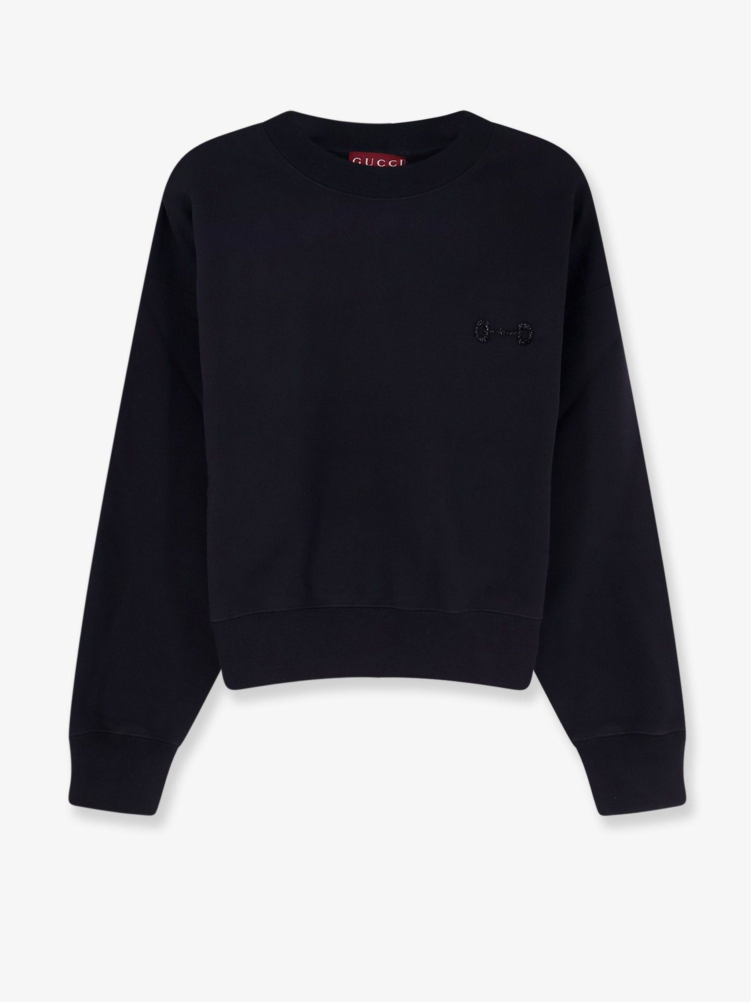 Cotton sweatshirt with beaded Horsebit detail S - USA Tariffs Included