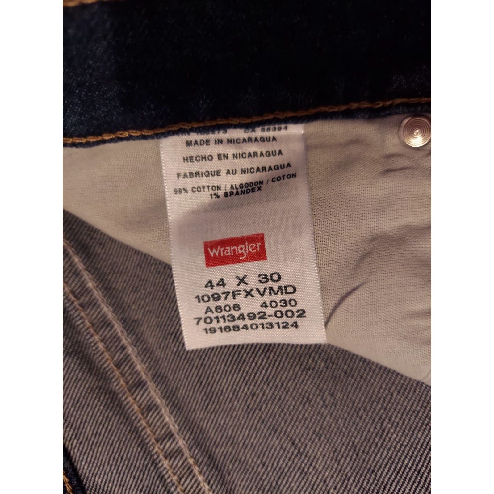 Wrangler Mens Wrangler Jeans 44x30 Relaxed Straight Denim Stretch New Size US 44 / EU 60 - 2 Thumbnail
