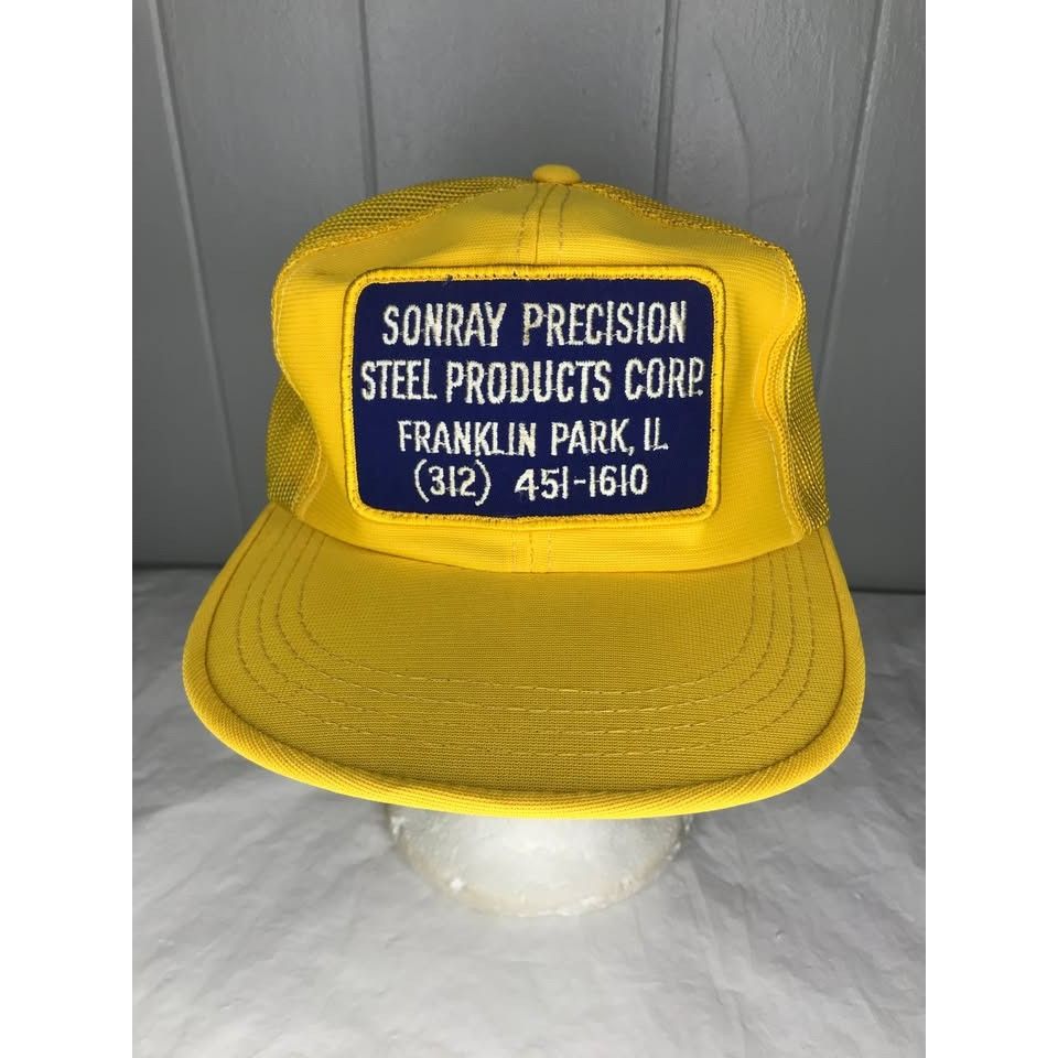 Vintage Vintage 80's trucker mesh Steel metal worker patch snapback Size ONE SIZE - 1 Thumbnail