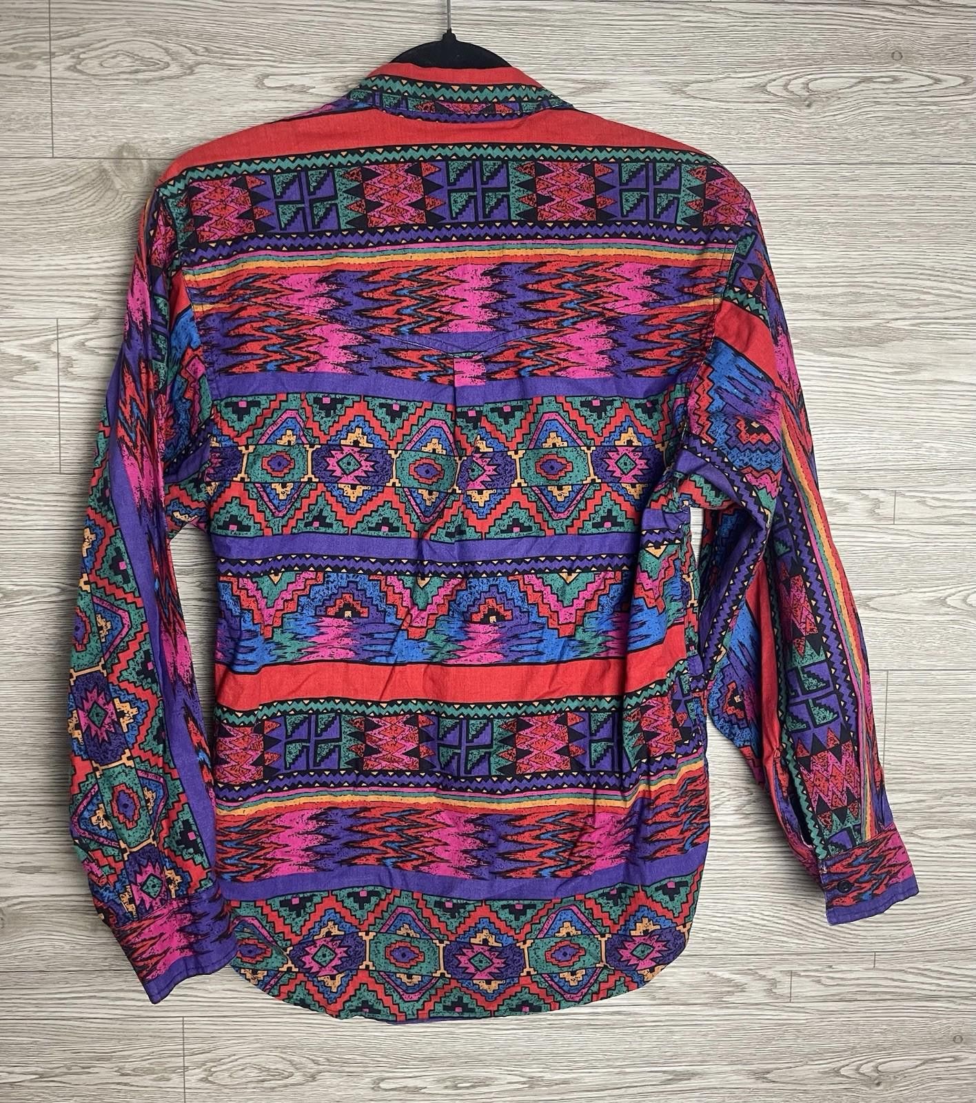 Wrangler Vtg Wrangler Shirt Womens L? Aztec Western Apparel Size L / US 10 / IT 46 - 2 Thumbnail