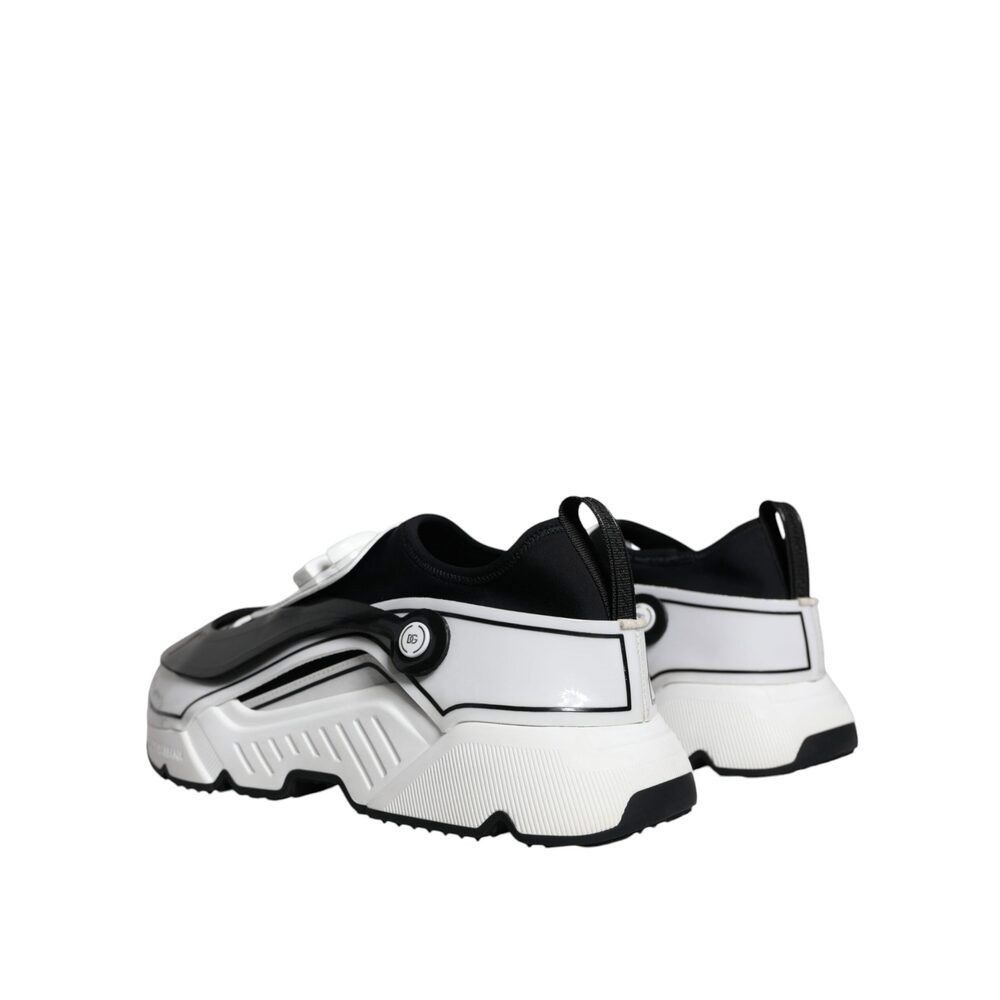 Dolce & Gabbana Dolce & Gabbana White Black Logo Plaque Daymaster Sneakers S Size US 11 / EU 44 - 4 Thumbnail