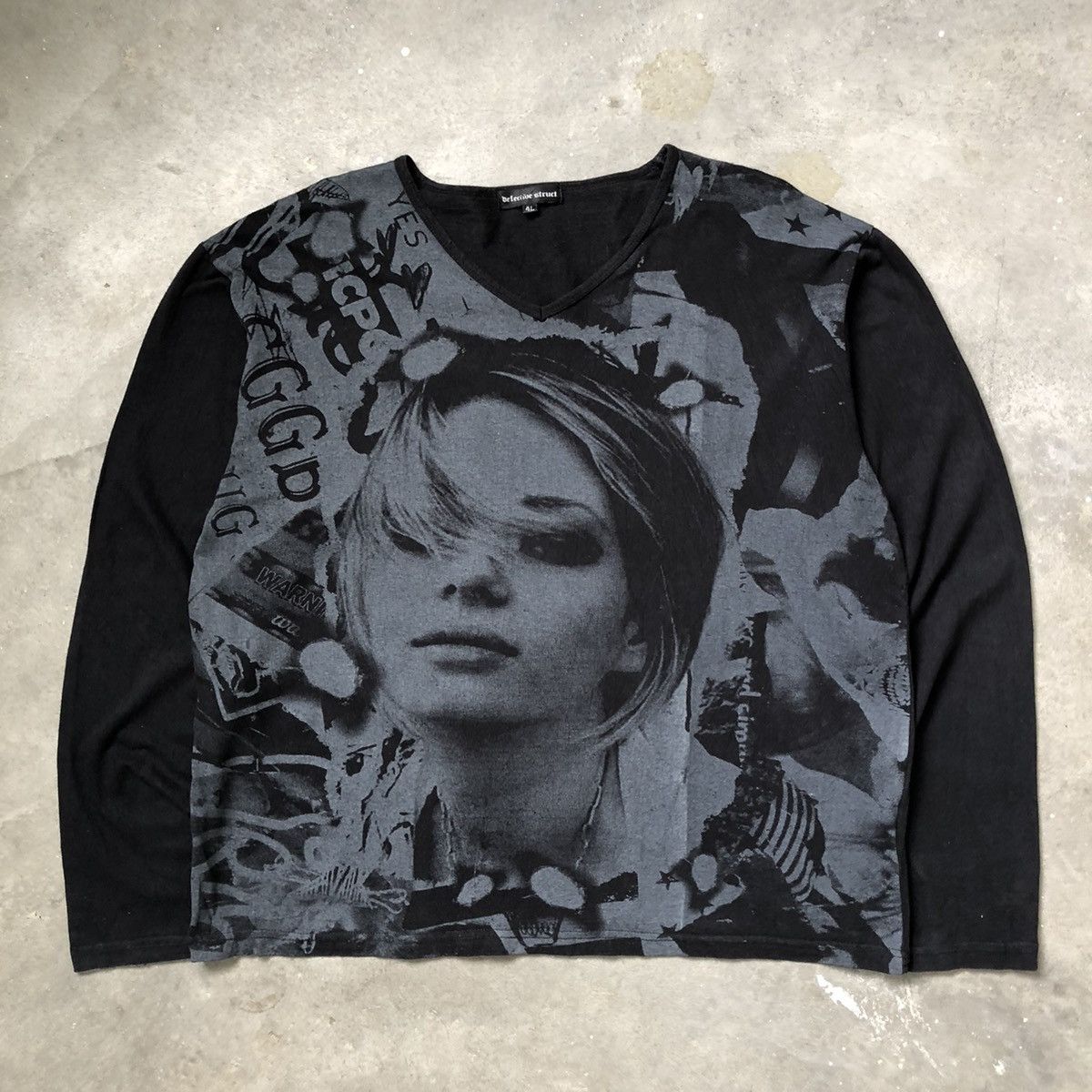🔥Sick Y2K Defective Struct Artist Poem Shirt Goth Punk 🍒