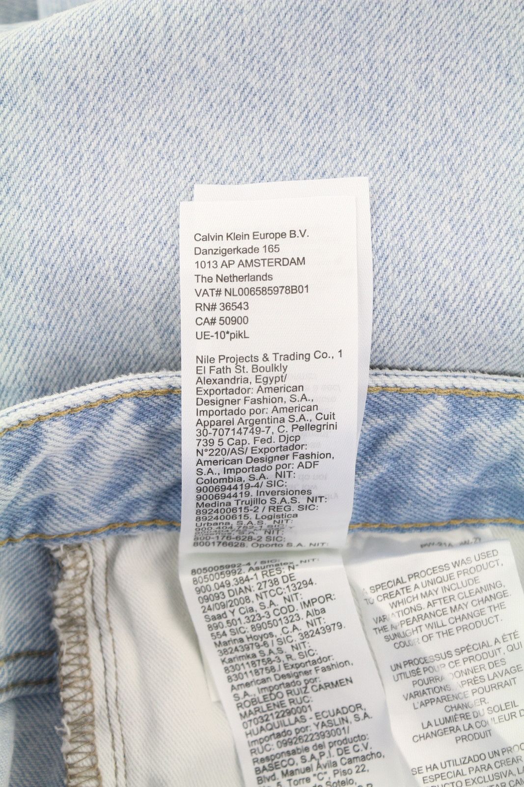 Calvin Klein 90S STRAIGHT W32 Light Blue Washed Zipper Denim 85300 Size US 32 / EU 48 - 10 Thumbnail