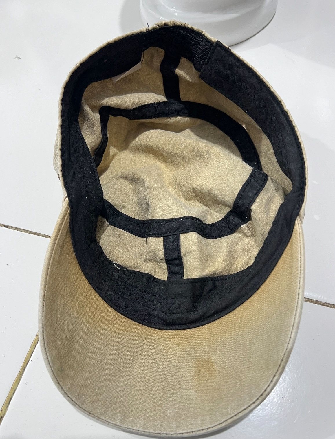Number (N)ine 2000s Japanese Cadet Hat Mudwash Ripped Cap y2k Lgb Size ONE SIZE - 5 Thumbnail