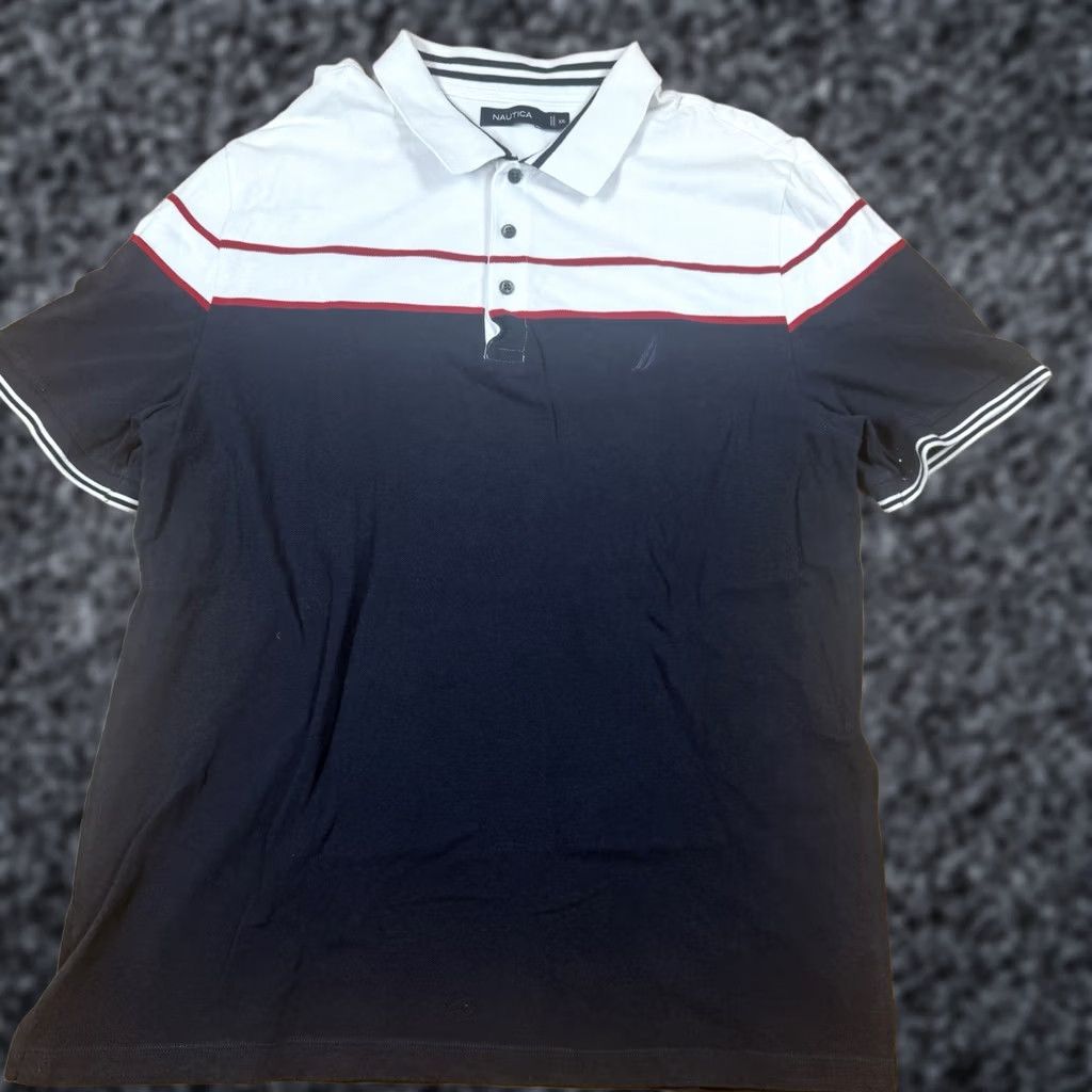 Nautica Nautica Polo Shirt Mens 2XL Blue Stripe Short Sleeve Dri Fit Polo Shirt Mens 2XL Blue Stripe Short Sleeve Striped Dri Fit Size US XXL / EU 58 / 5 - 1 Thumbnail