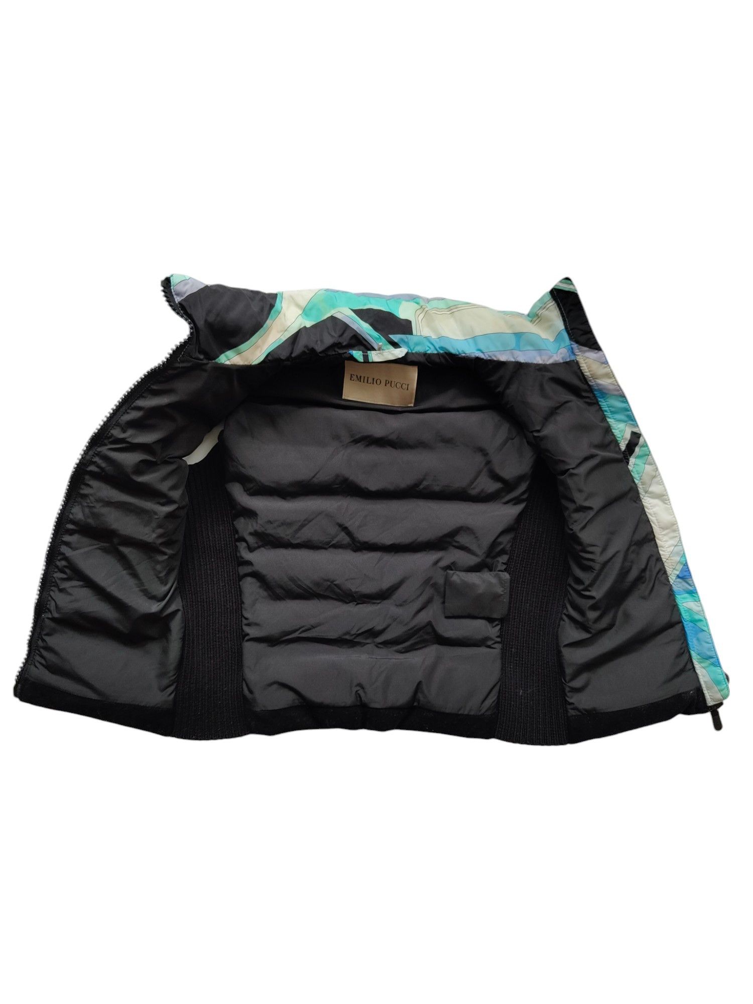Emilio Pucci Blue And Black Down Puffer Vest Size XS / US 0-2 / IT 36-38 - 3 Thumbnail