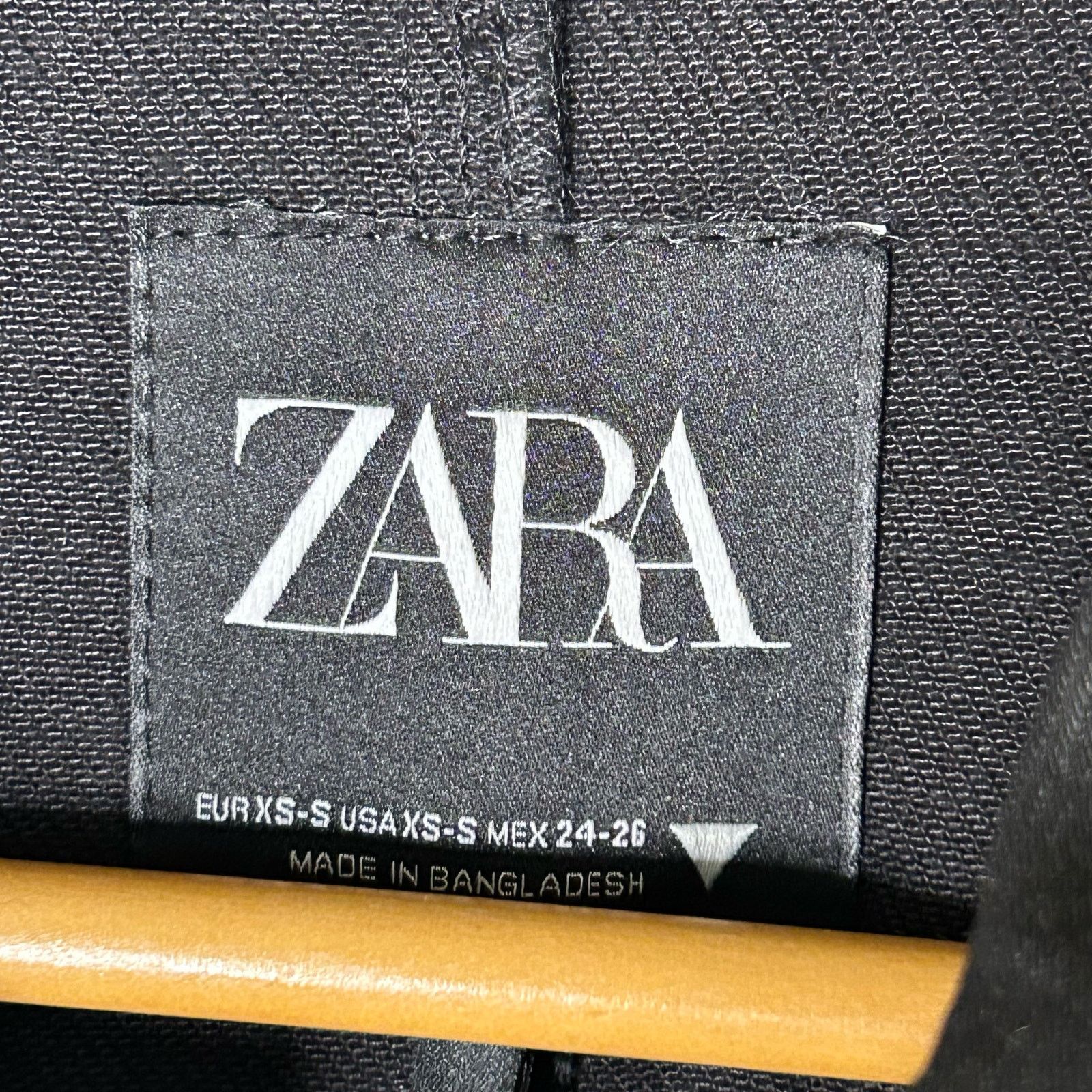 Zara Zara NWT Coat Trench Black Coated Denim Oversized Goth Sz XS Size XS / US 0-2 / IT 36-38 - 4 Thumbnail
