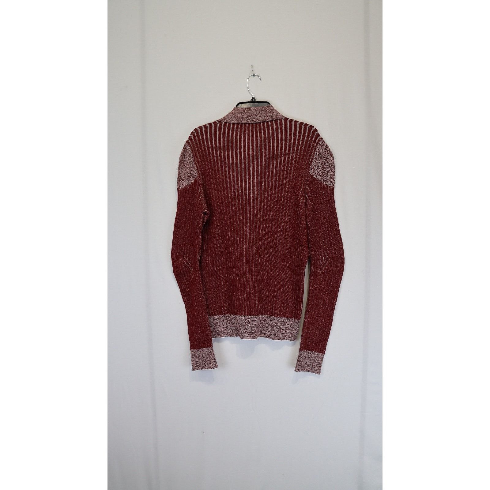 Bottega Veneta o1rshd1 Ribbed Polo Shirt in Burgundy Size US L / EU 52-54 / 3 - 12 Thumbnail