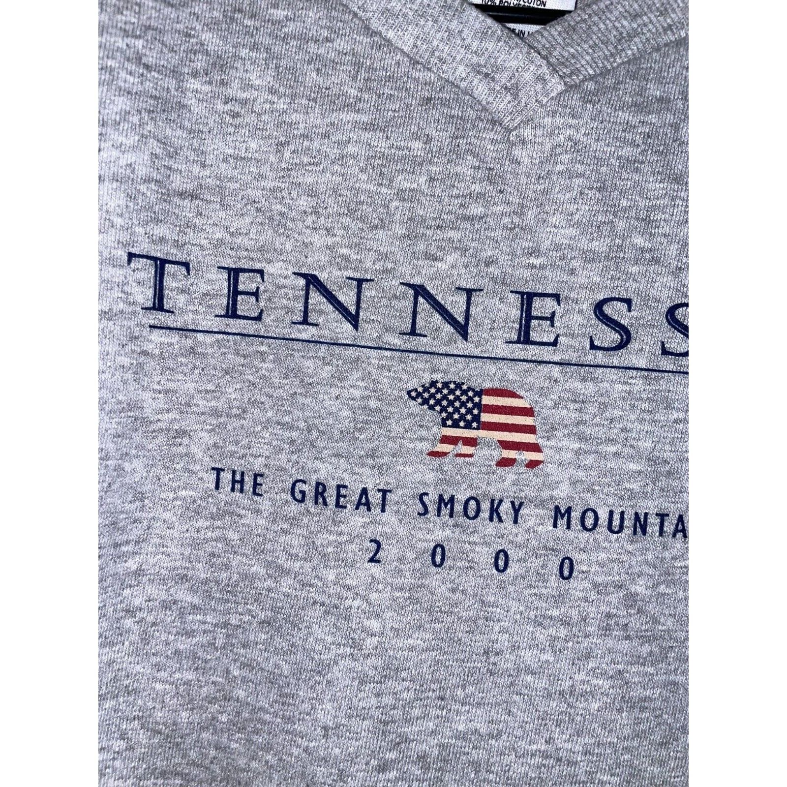 Anvil Womens The Great Smoky Mountains Shirt Gray Top Tee L Large Size L / US 10 / IT 46 - 3 Thumbnail