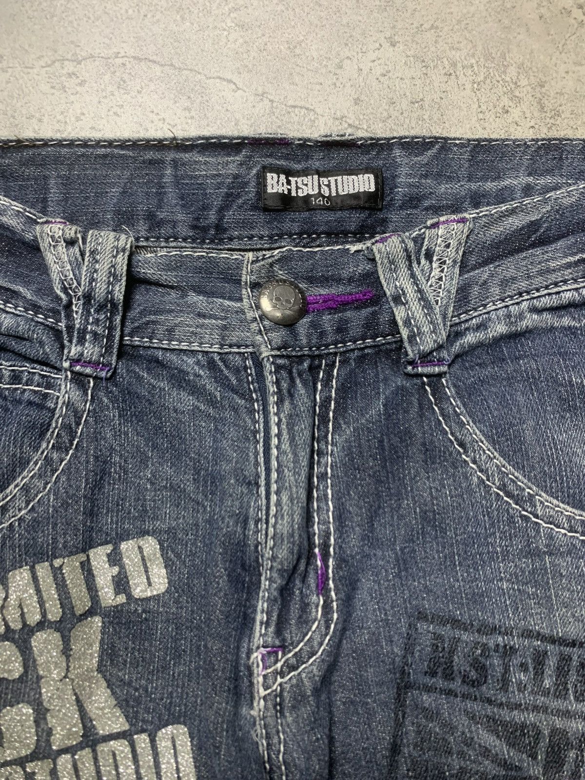 Japanese Brand 2000s Ba Tsu Studio - Rock Star Jeans DIY Paint-Splatter Size US 30 / EU 46 - 5 Thumbnail