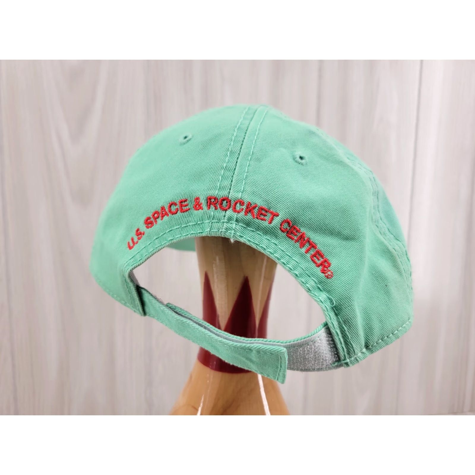 Vintage US Space And Rocket Center Rocket Science Baseball Cap Hat Teal Green Cap Adjust Adjustable Unisex Adults Space Logo Vintage No Size ONE SIZE - 7 Thumbnail