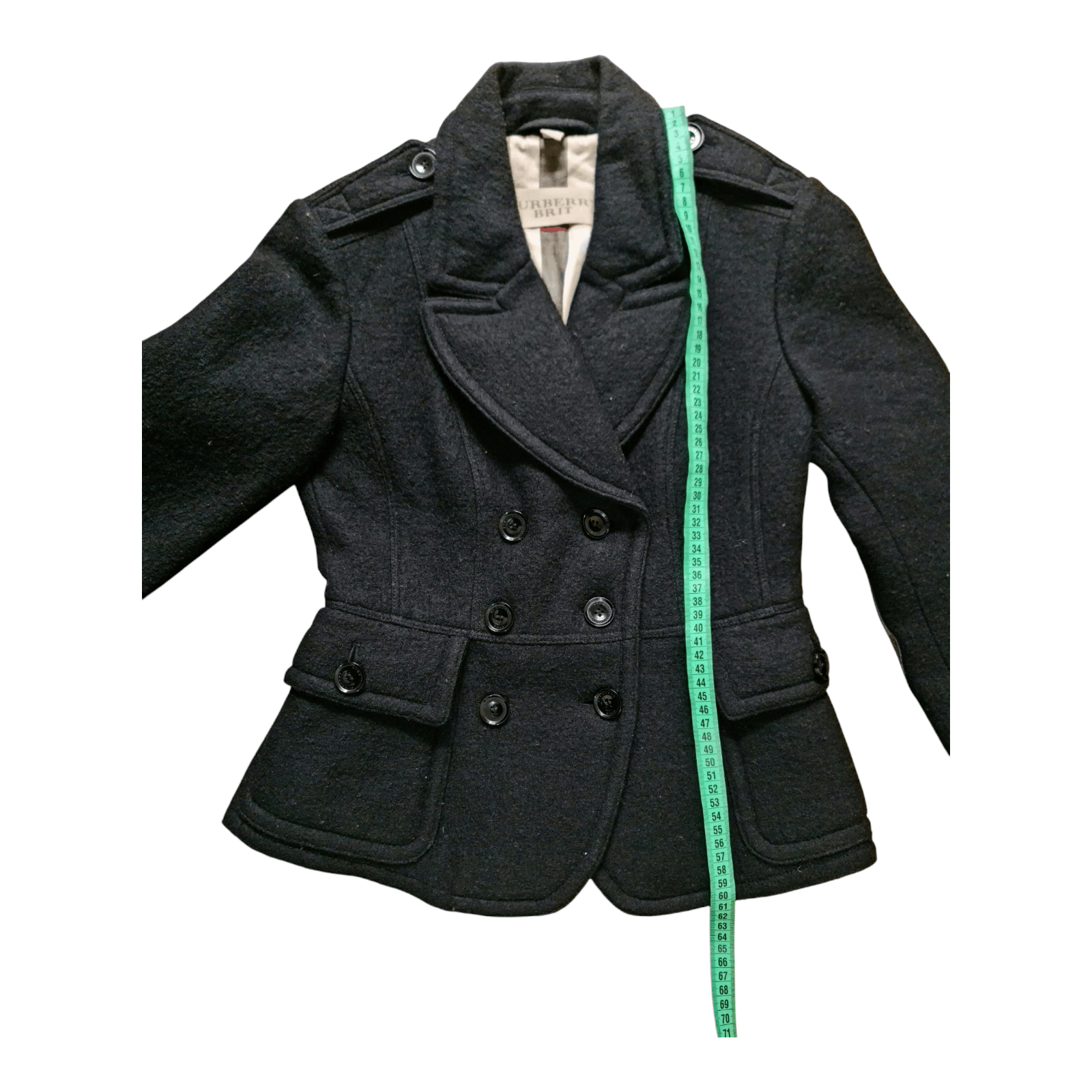 Burberry Burberry Brit Women Plaid PeaCoat nova check Blend Short Size S / US 4 / IT 40 - 10 Thumbnail