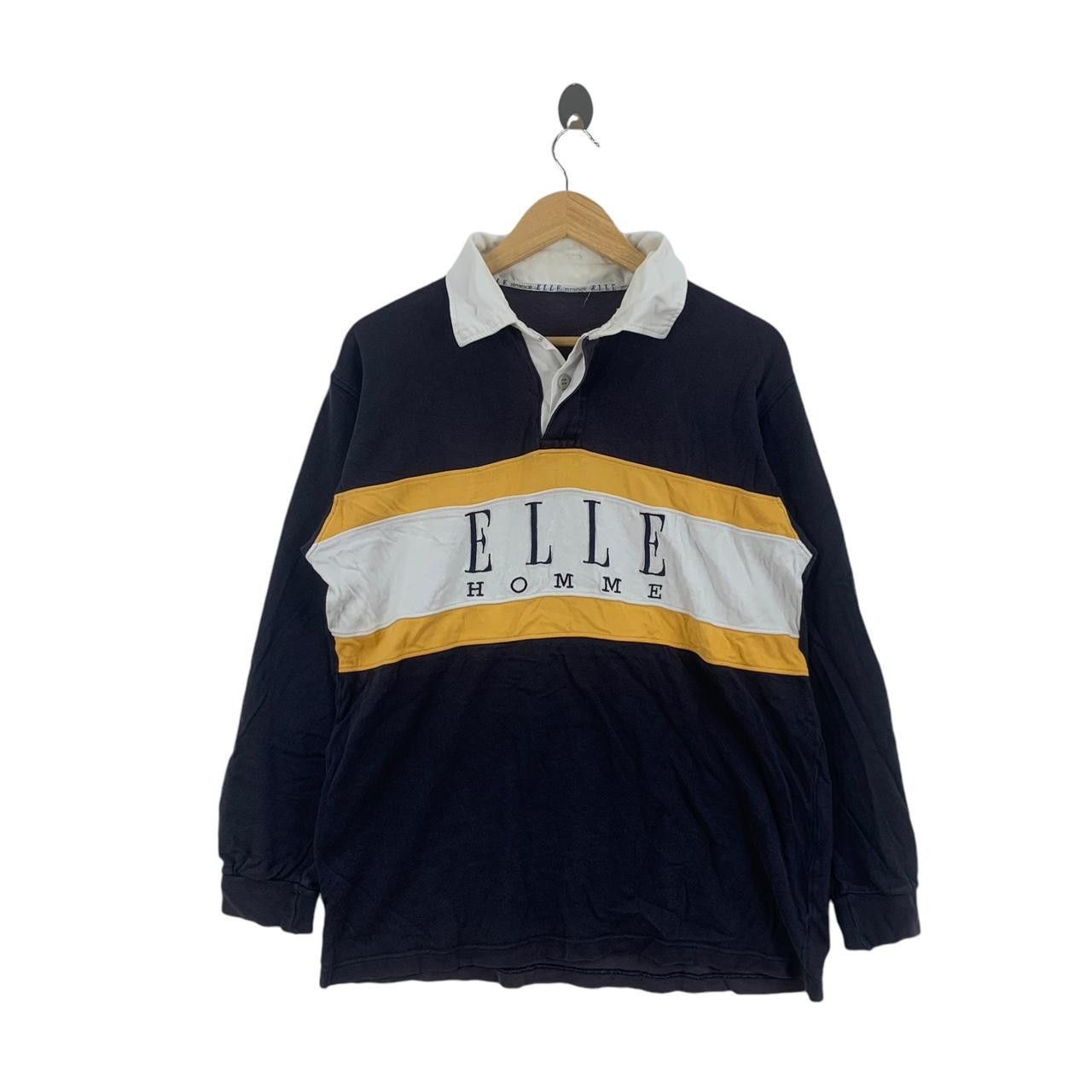 Vintage Vintage ELLE PARIS HOMME Collection Rugby Polo Tee Size US L / EU 52-54 / 3 - 1 Thumbnail