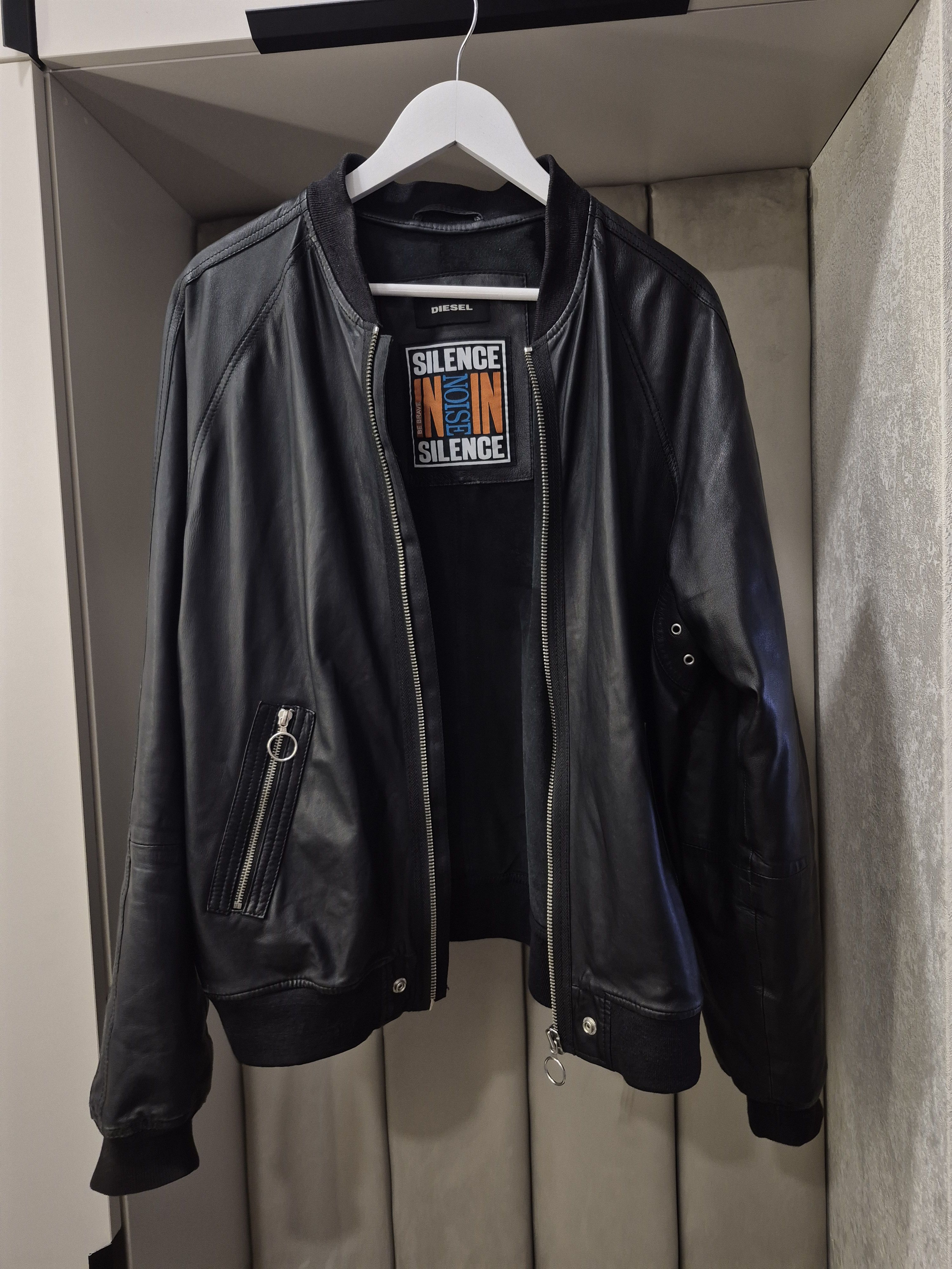 Diesel Diesel men leather bomber jacket Size US XL / EU 56 / 4 - 2 Thumbnail