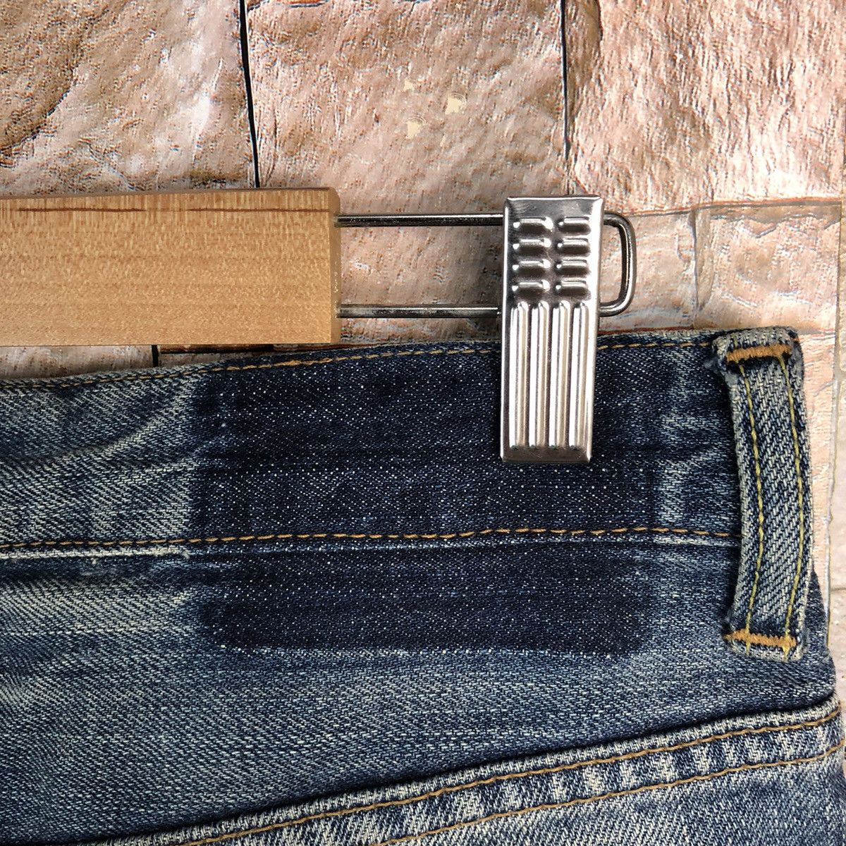 Japanese Brand Bartack Works Blue Distressed Denim Pants #A143 Size US 27 - 24 Thumbnail