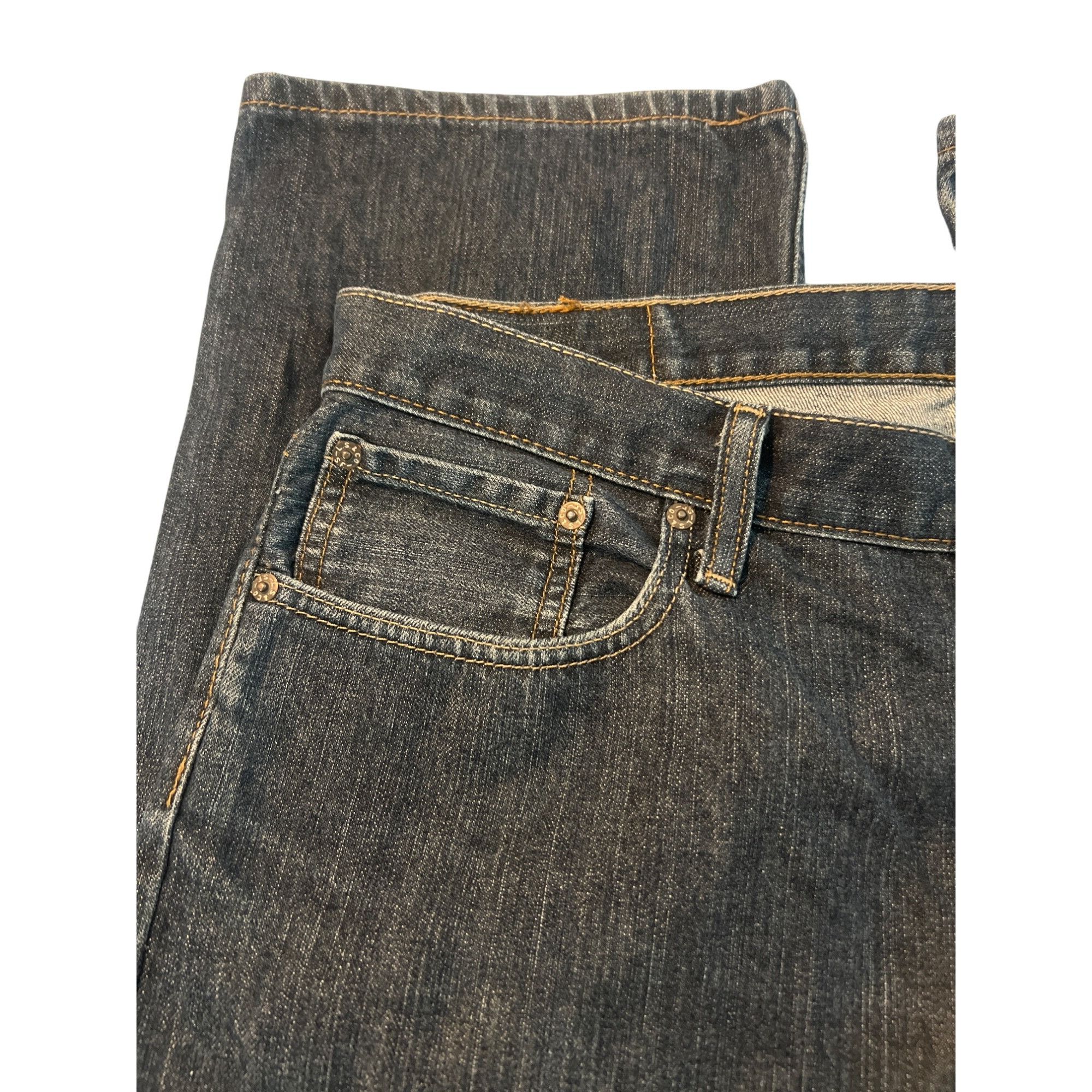 Levi's Levis 514 Mens Slim Straight Jeans W36 L30 Dark Blue Wash De Size US 36 / EU 52 - 2 Thumbnail