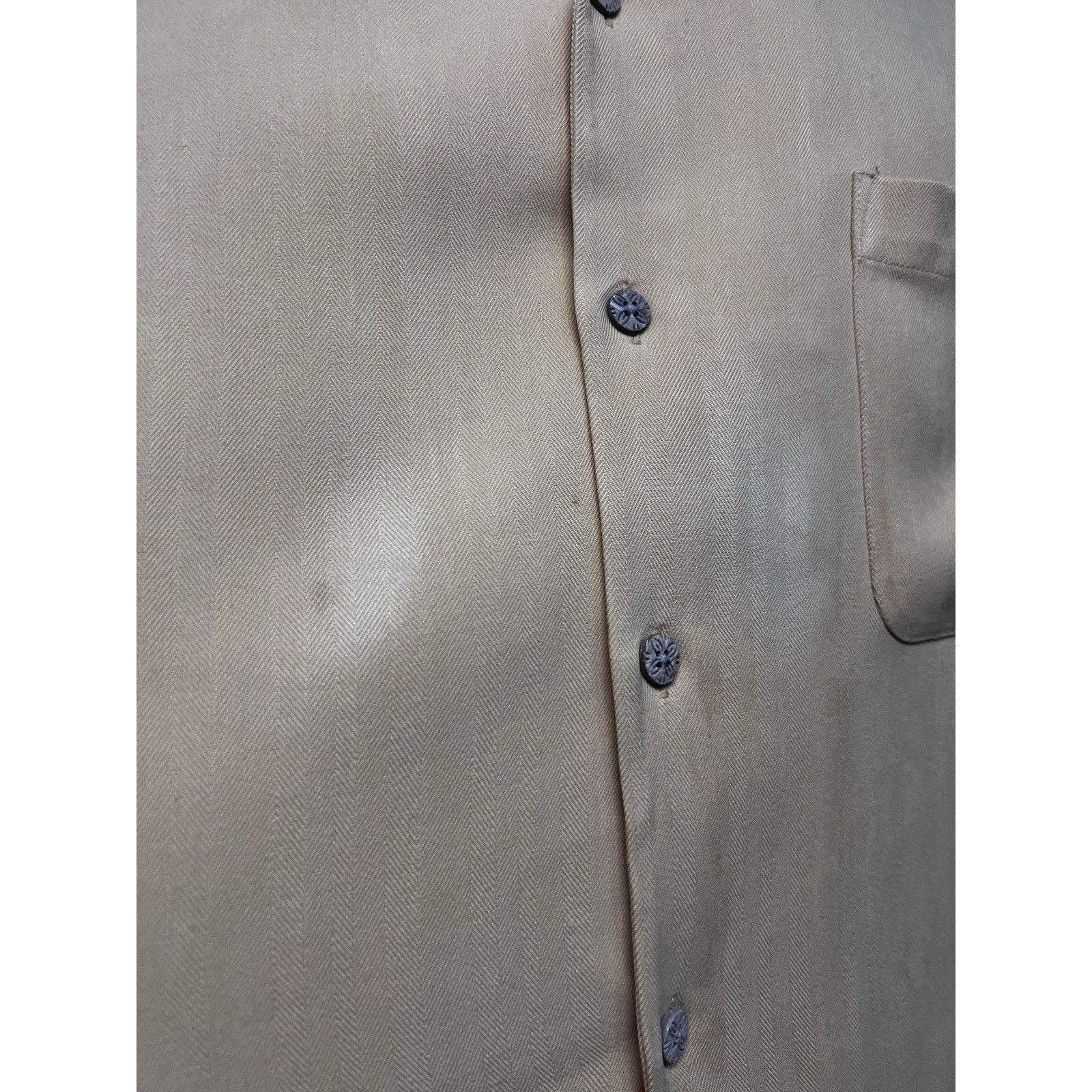 Tommy Bahama Tommy Bahama Yellow Silk Embroidered Button Up Camp Shirt L Size US L / EU 52-54 / 3 - 11 Thumbnail