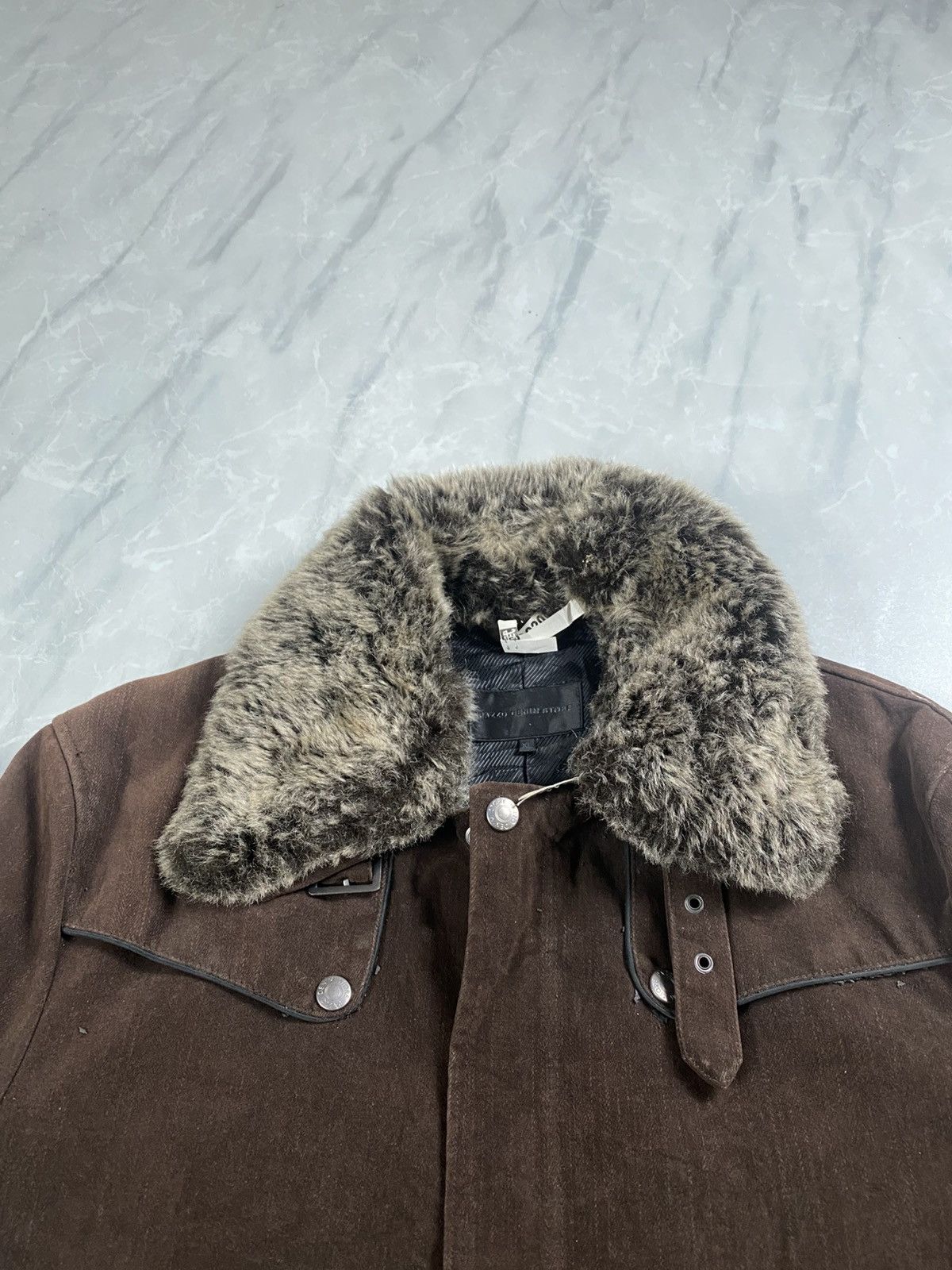 Pazzo Vintage Pazzo Denim Store Fur Collar Suede Long Jacket Size US M / EU 48-50 / 2 - 7 Thumbnail