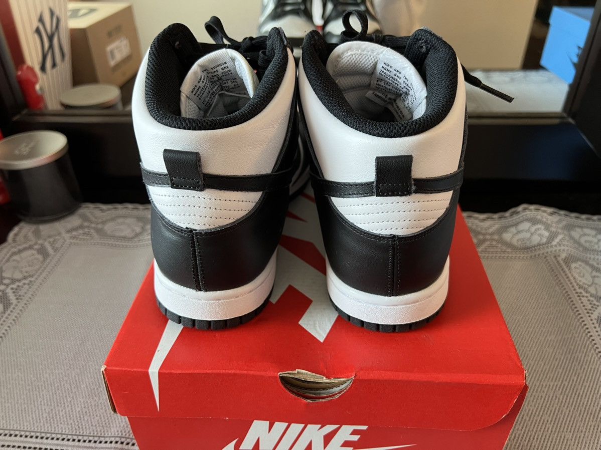 Nike Nike Dunk Hi Retro Panda Black + White Size US 8.5 / EU 41-42 - 4 Thumbnail