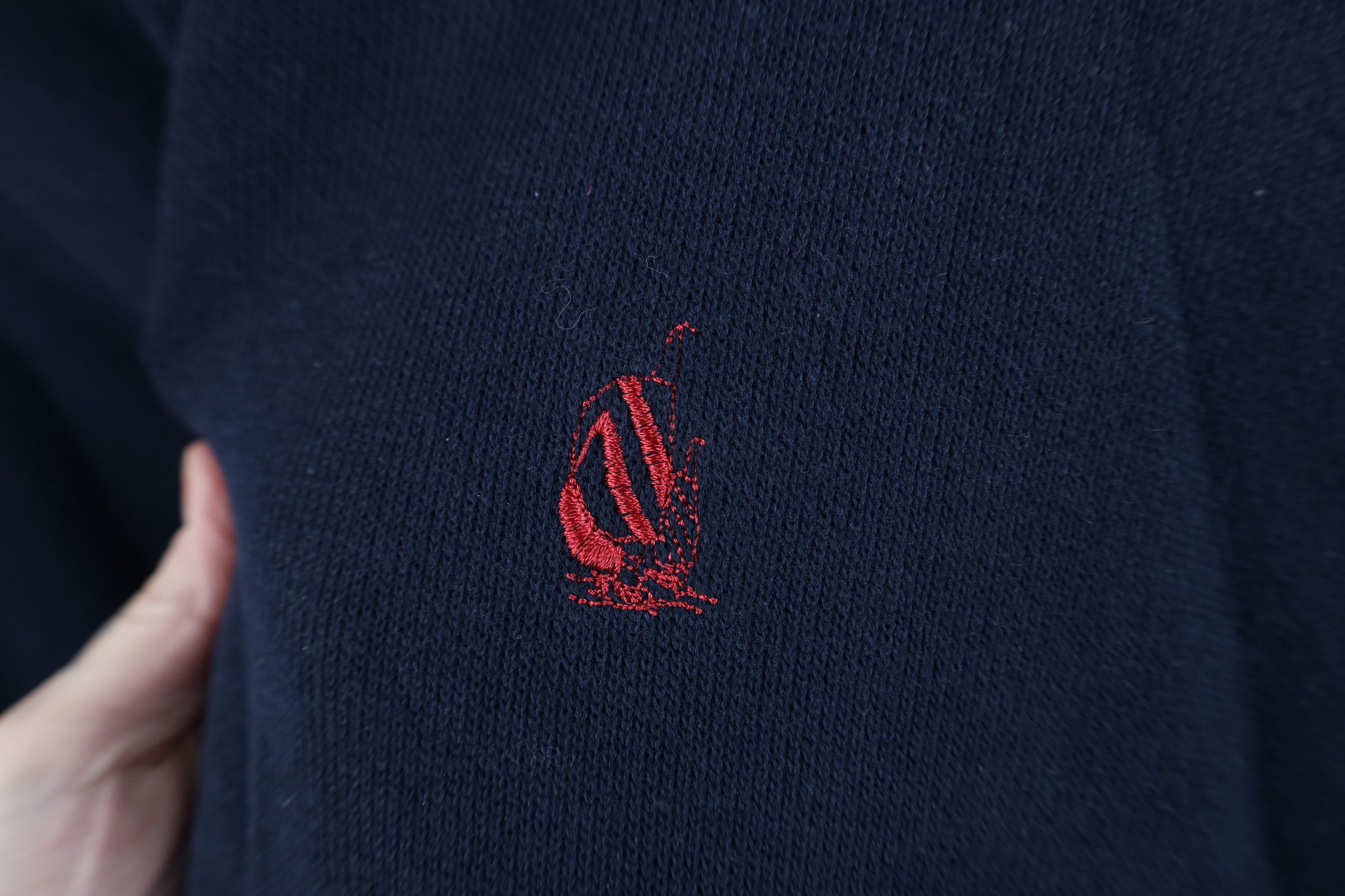 Nautica Vintage 90s Nautica Ribbed Knit 1/4 Half Zip Sweater Blue Size US M / EU 48-50 / 2 - 4 Thumbnail