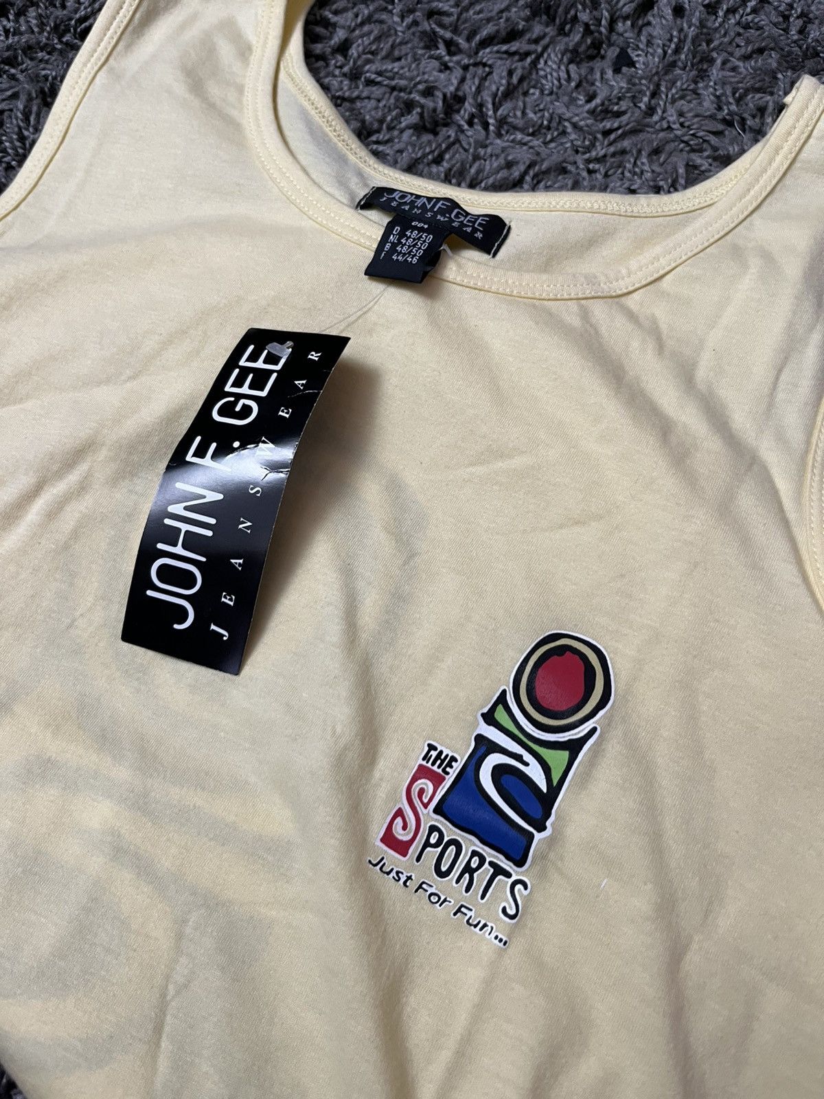 Sun Surf John F. Gee Yellow Surfing Sports Tank Top — New with Tags Size US L / EU 52-54 / 3 - 4 Thumbnail