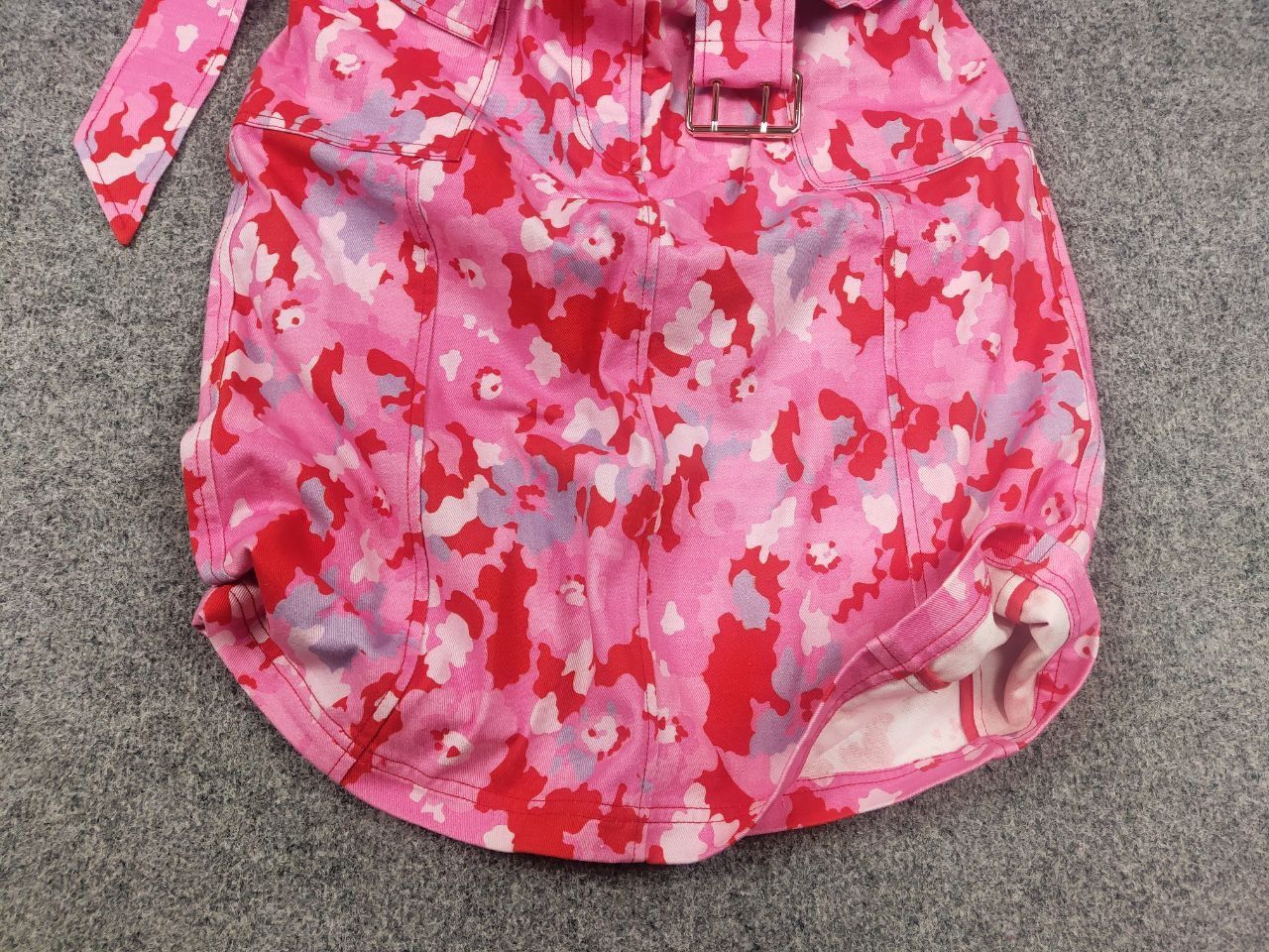 Vintage Manoush Design Bright pink camo belt mid-length Pocket skirt Size 28" / US 6 / IT 42 - 5 Thumbnail