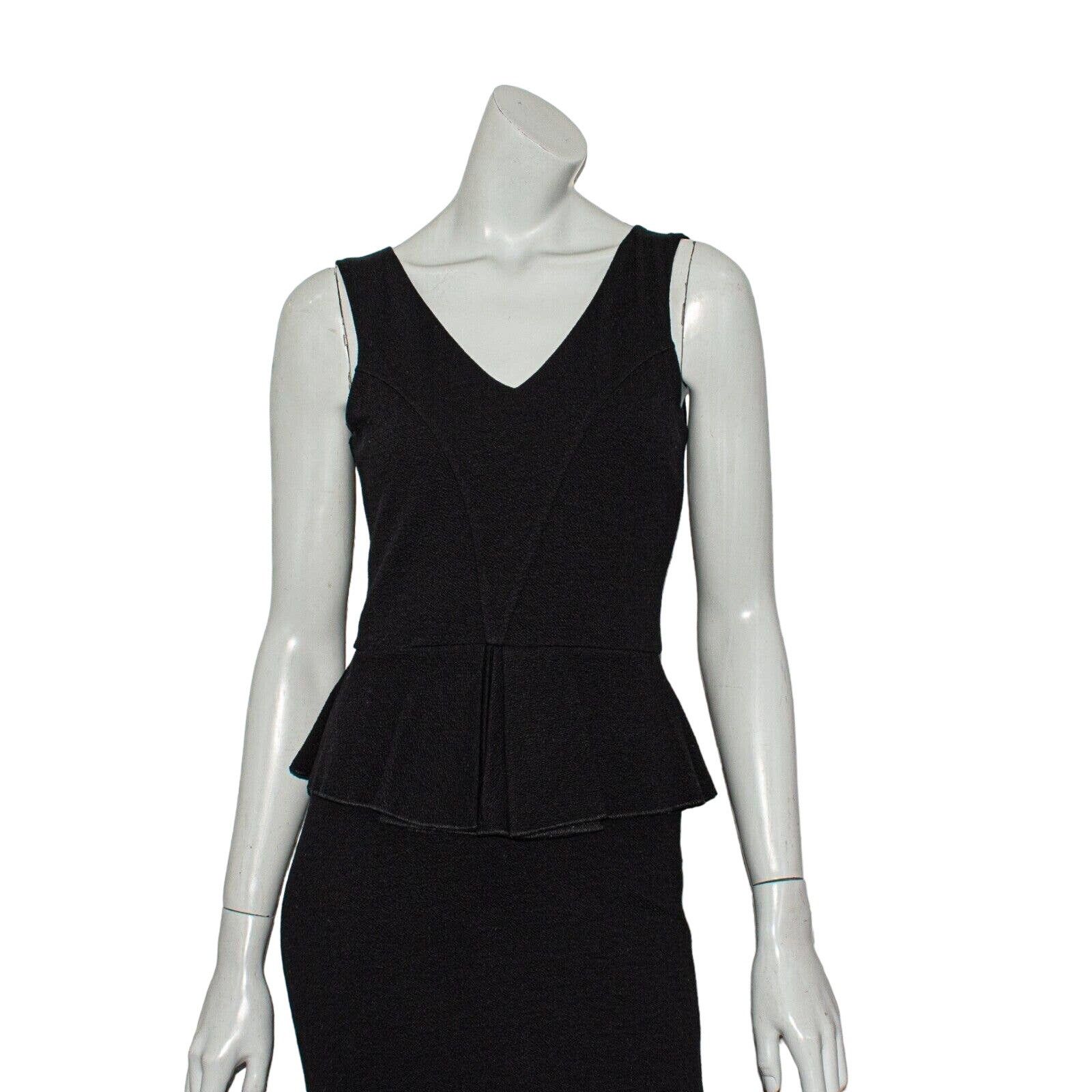 Ganni GANNI Women's Vneck Sleeveless Sheath Dress Ruffle waist Size S / US 4 / IT 40 - 7 Thumbnail