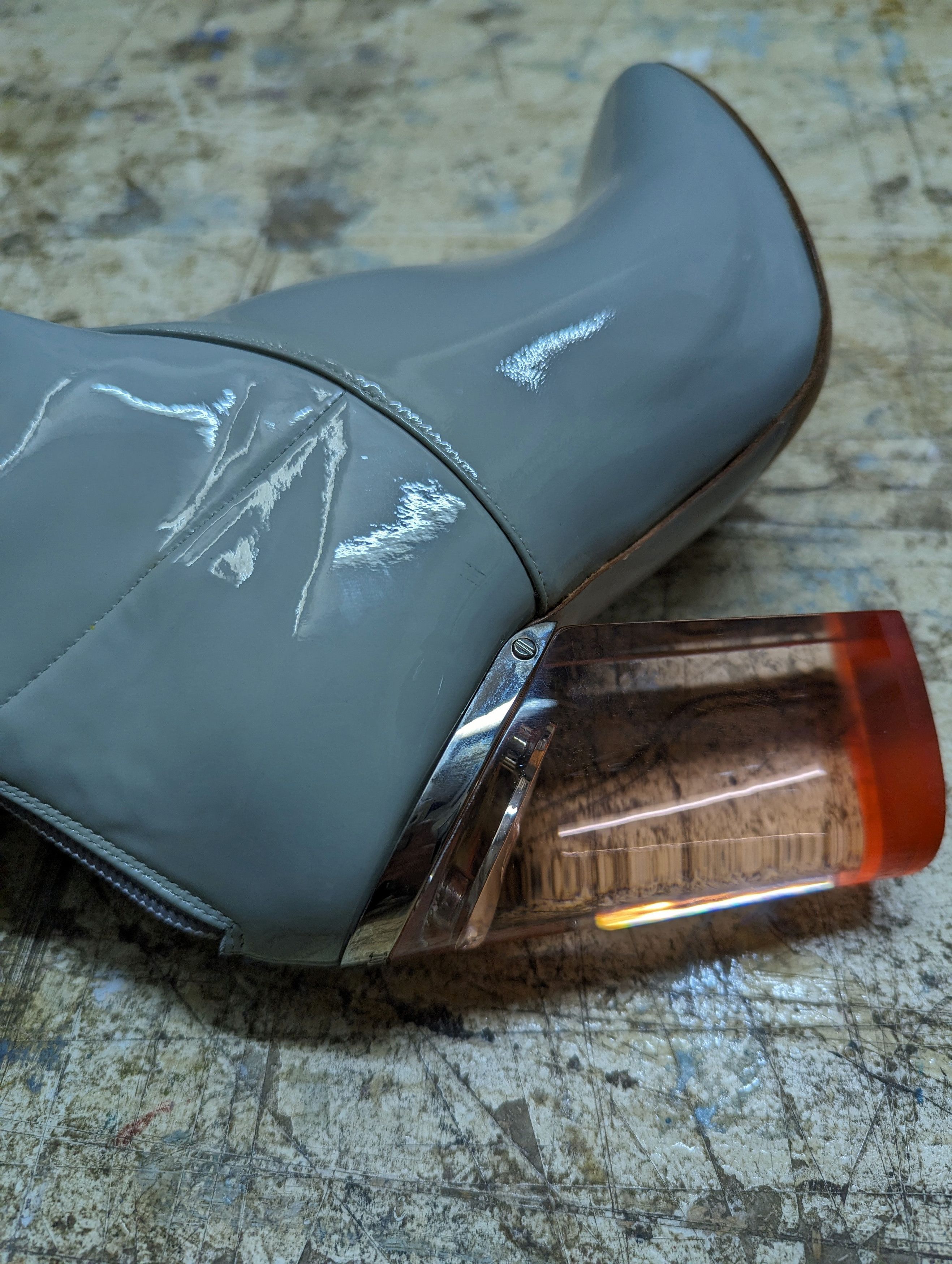Dior Fall 2015 Christian Dior Transparent Heel Patent Boots Size US 6.5 / IT 36.5 - 14 Thumbnail