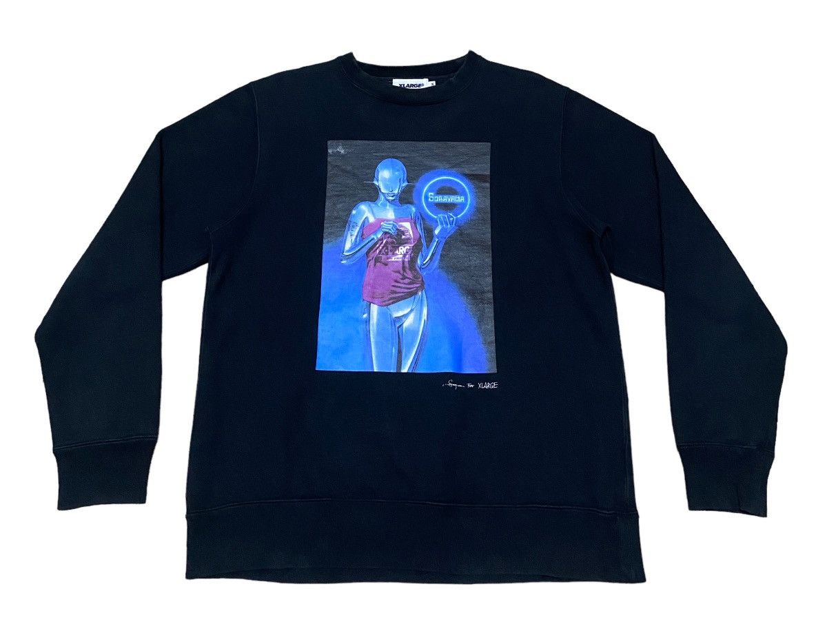If Six Was Nine × X-LARGE Very Rare Design Brand X-Large Sorayama Sweatshirt 2000s Size US M / EU 48-50 / 2 - 1 Thumbnail