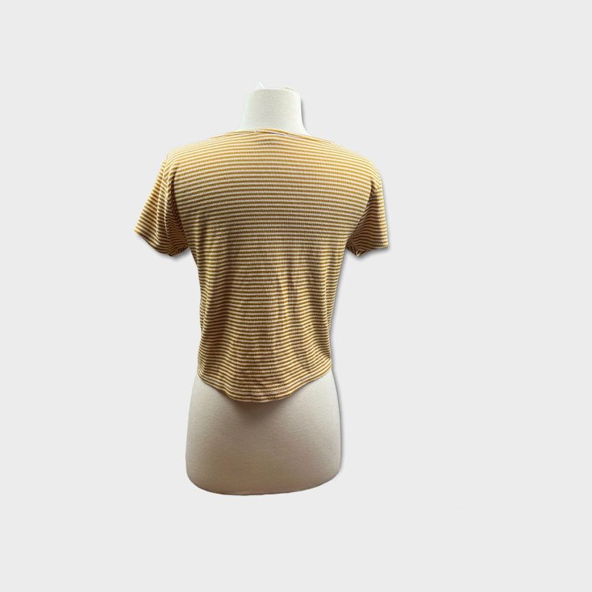 Urban Outfitters Primark Crop Retro Henley Top | Size Medium Size M / US 6-8 / IT 42-44 - 4 Thumbnail