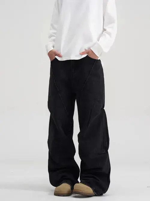 Jean High street deconstructed design micro flare jeans Size US 34 / EU 50 - 5 Thumbnail