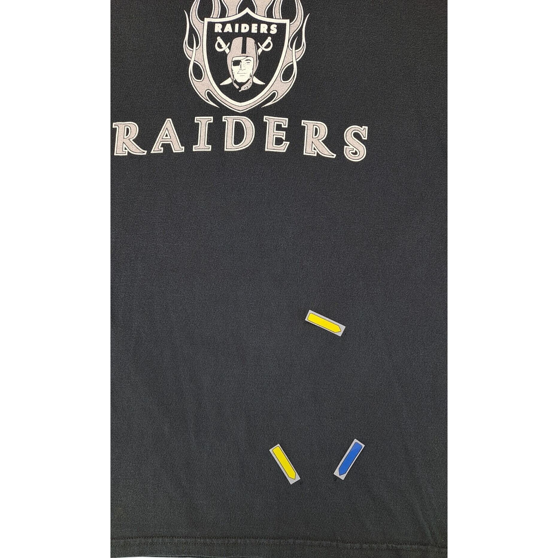 NFL Vintage Oakland Raiders Black Long Sleeve Shirt Flame Men XL Size US XL / EU 56 / 4 - 8 Thumbnail