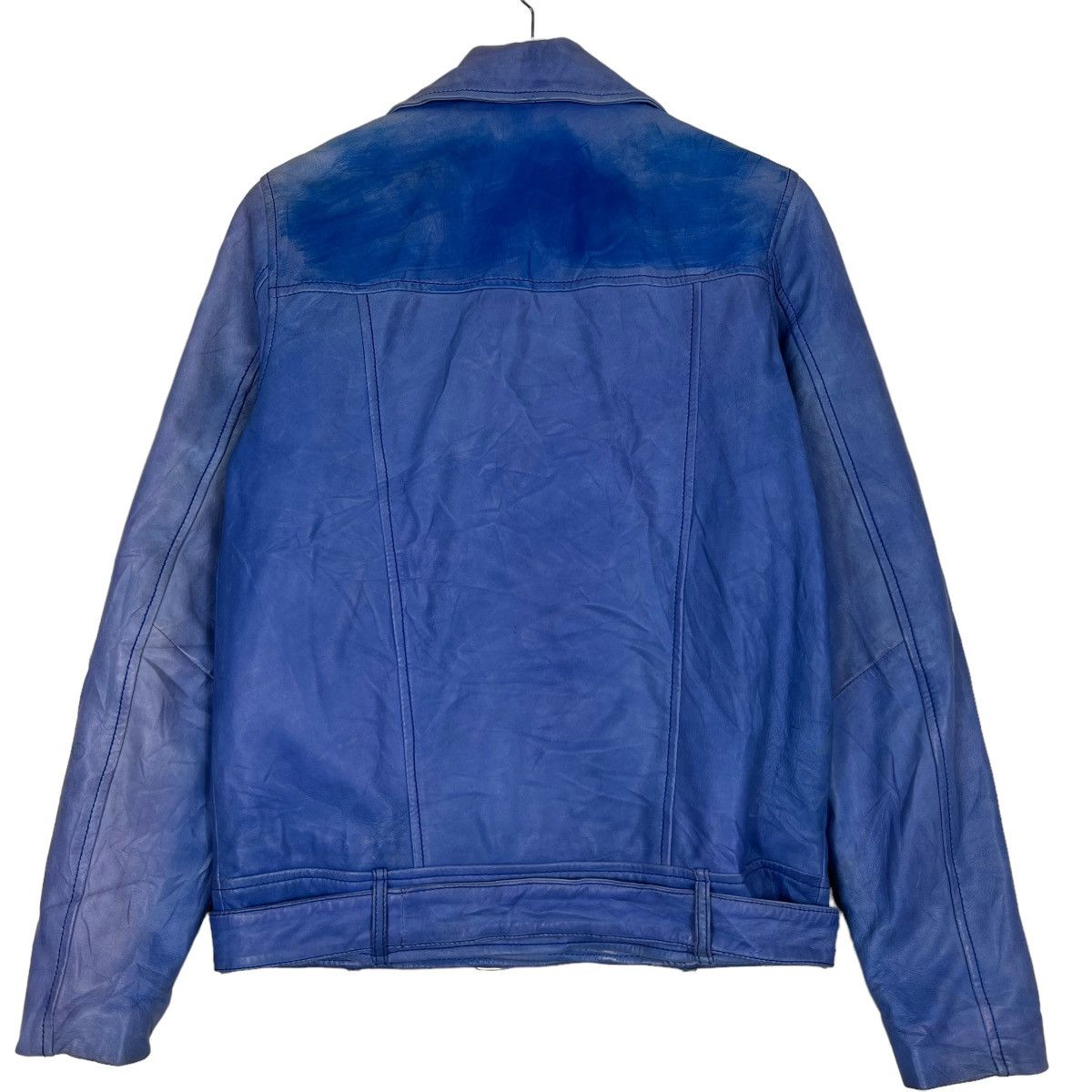 Asos 🔥 ASOS DOUBLE COLAR RIDER MOTO LEATHER JACKET Size US XS / EU 42 / 0 - 8 Thumbnail