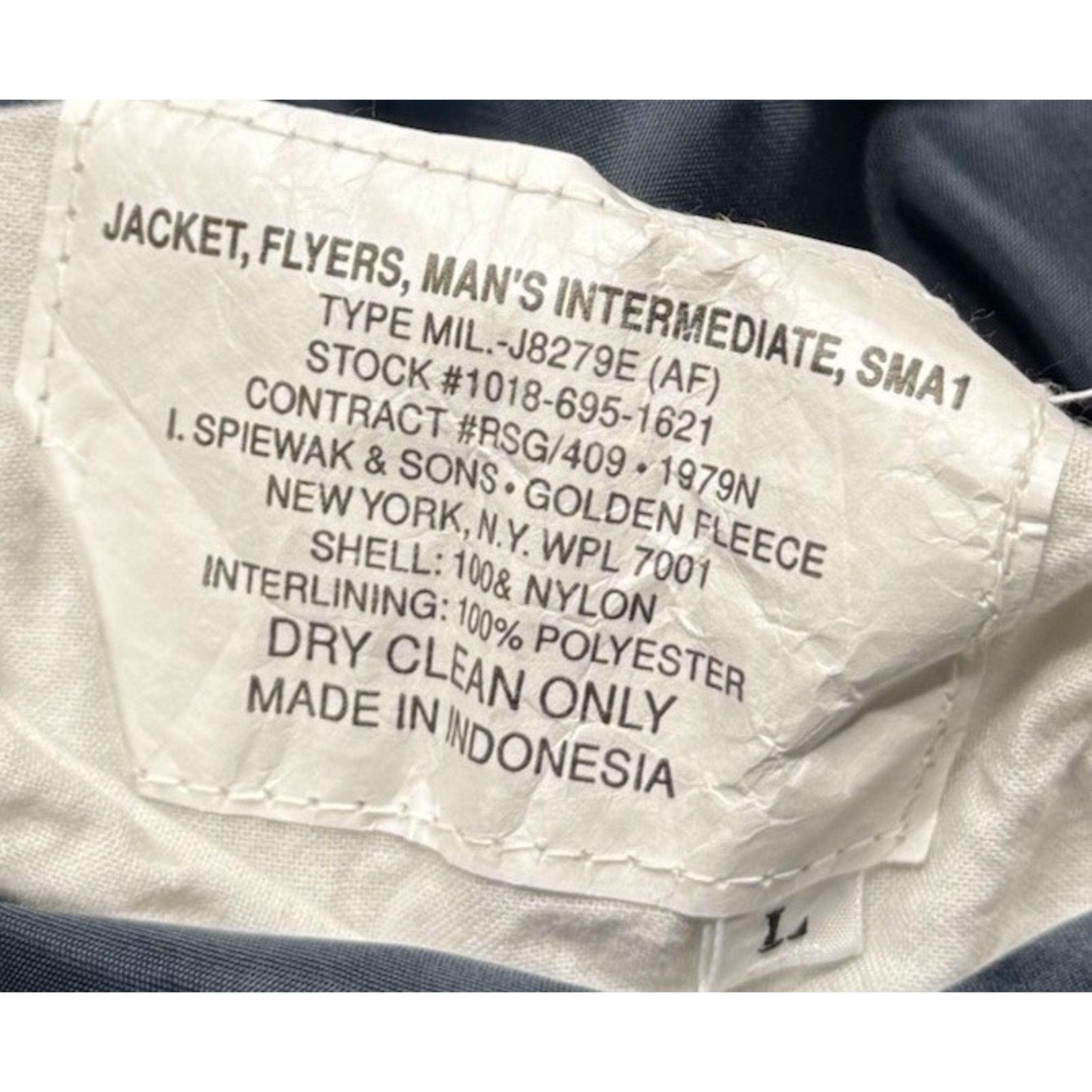 Other Vintage JACKET FLYERS MANS MIL.-j8279e Flight Pilot Large Size US L / EU 52-54 / 3 - 5 Thumbnail