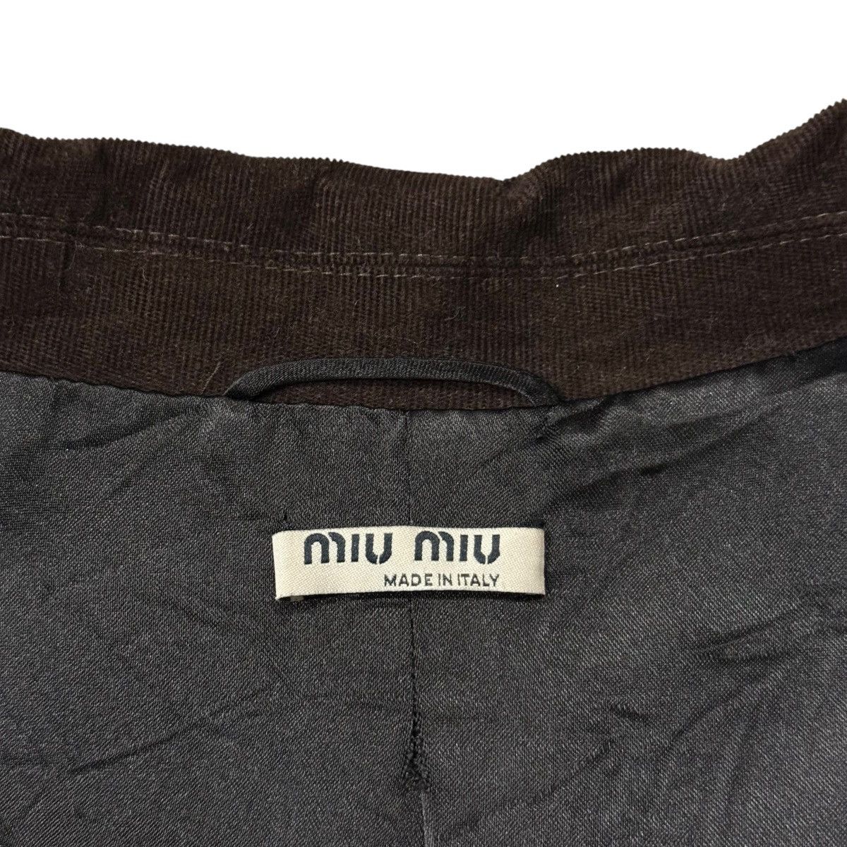 Miu Miu ‼️RARE‼️Vintage Miu Miu Cotton Leather Buttons Long Jacket Size S / US 4 / IT 40 - 21 Thumbnail