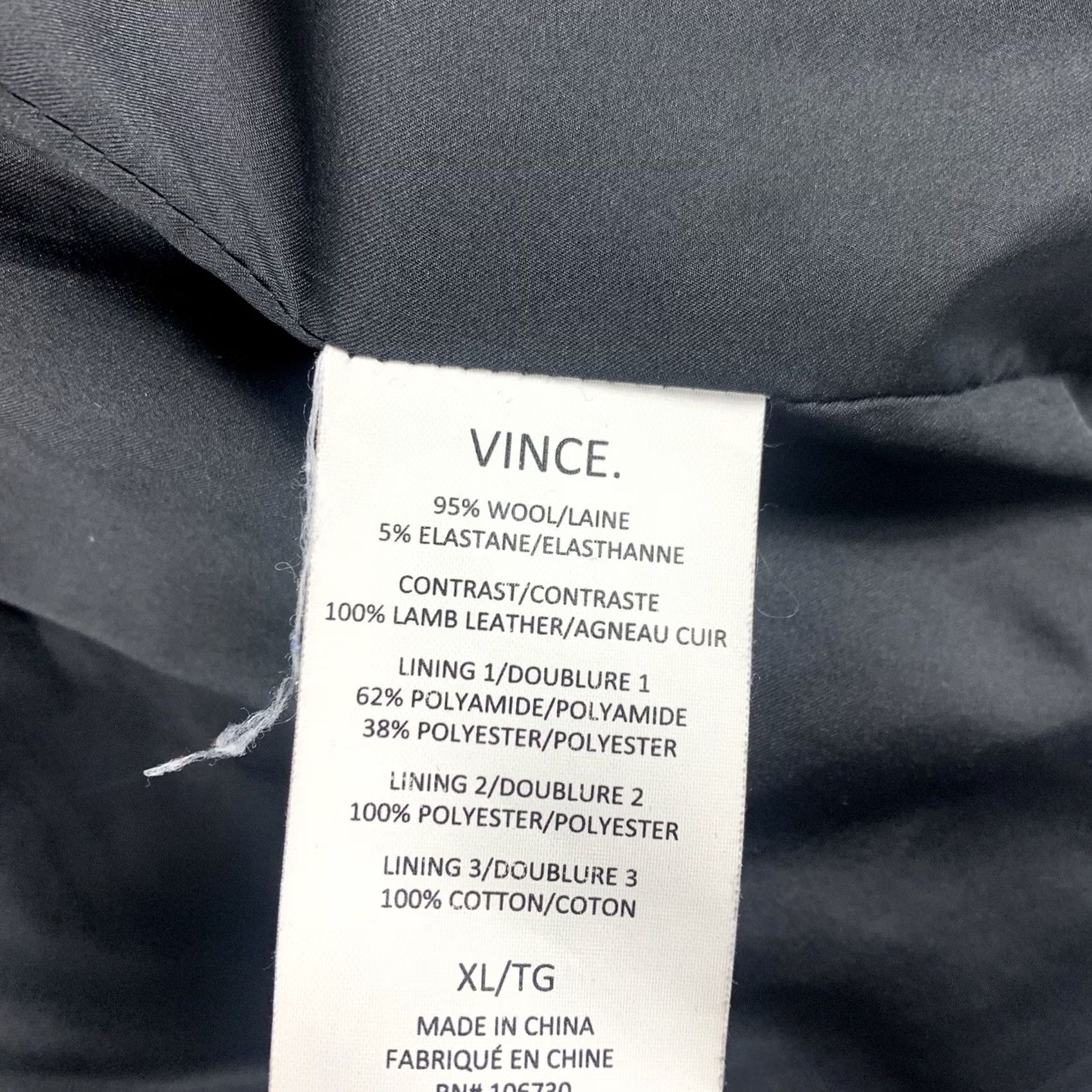 Vince Vince Puffer Vest Jacket Women XL Blue Leather Shoulder Patches (Missing Zipper) Vintage? Size XL / US 12-14 / IT 48-50 - 4 Thumbnail