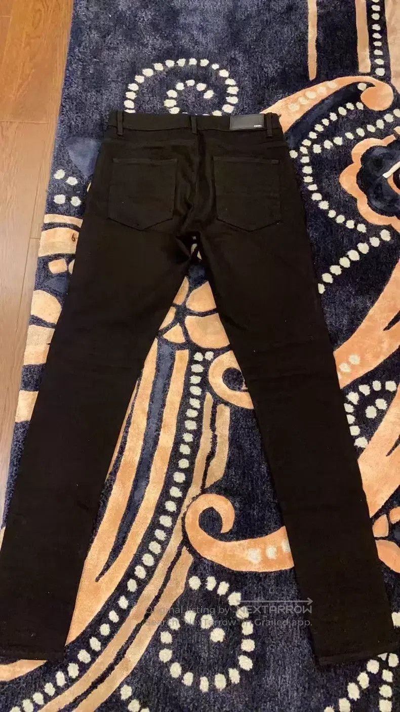 Amiri Amiri Classic seasonal cashew flower patchwork denim jeans Size US 33 - 2 Thumbnail